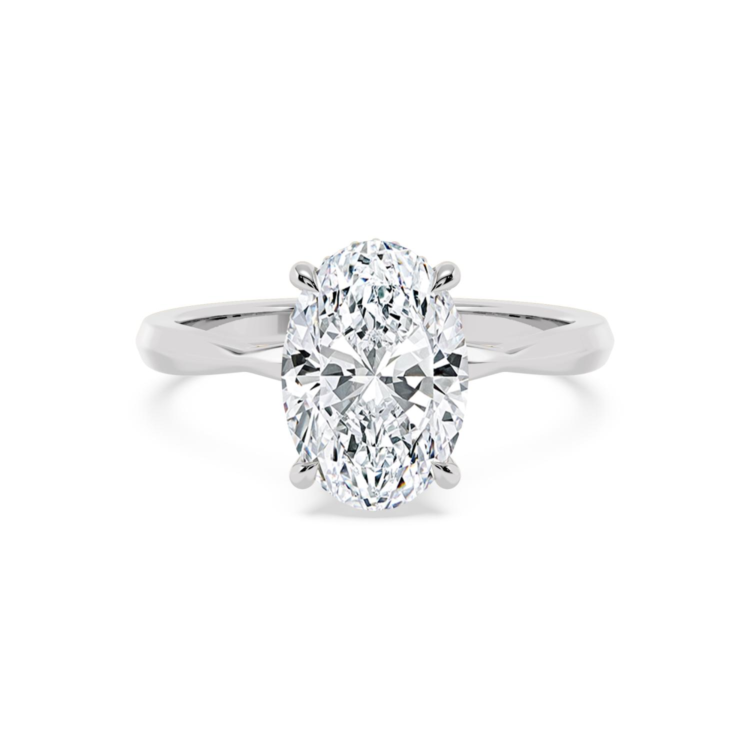 18K White Gold Lab Grown Diamond ENGAGEMENT RINGS 3.19 ctw ER00002OVHH-3