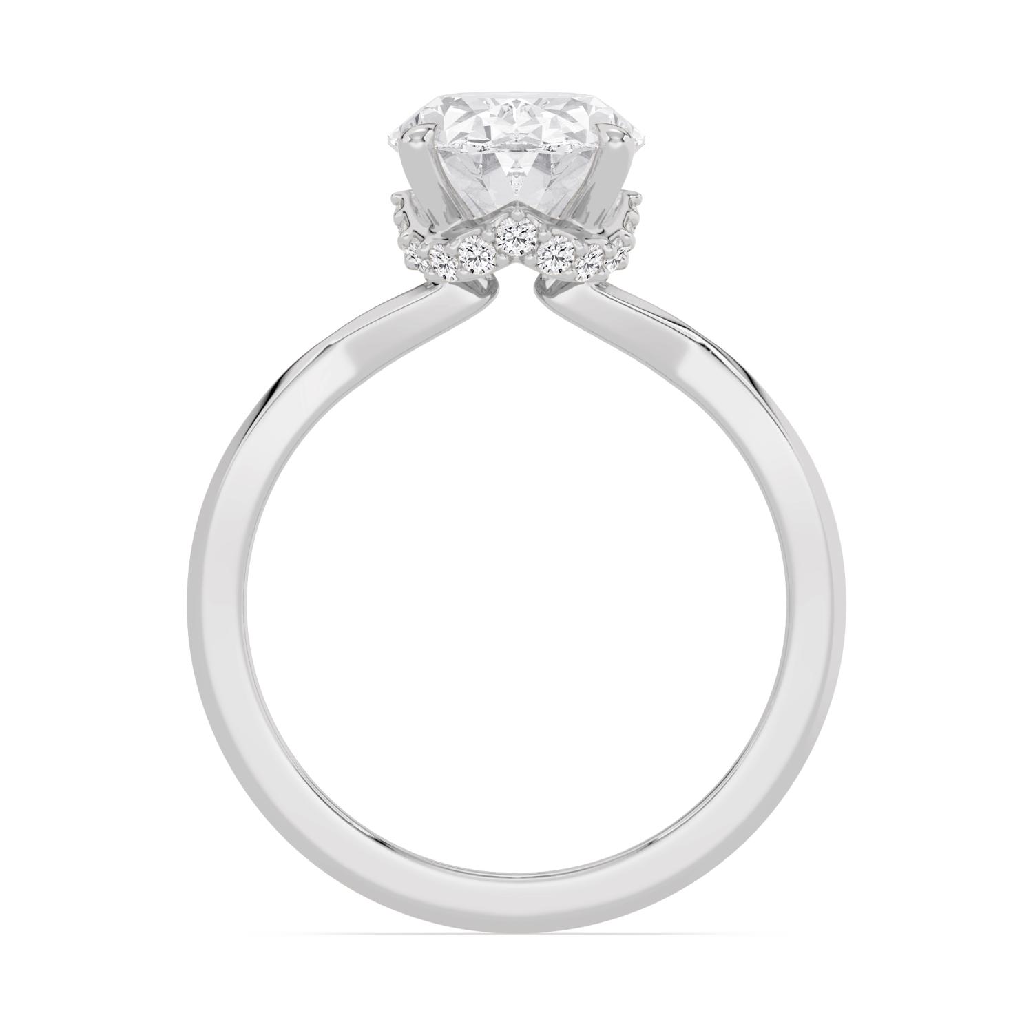 18K White Gold Lab Grown Diamond ENGAGEMENT RINGS 3.19 ctw ER00002OVHH-3