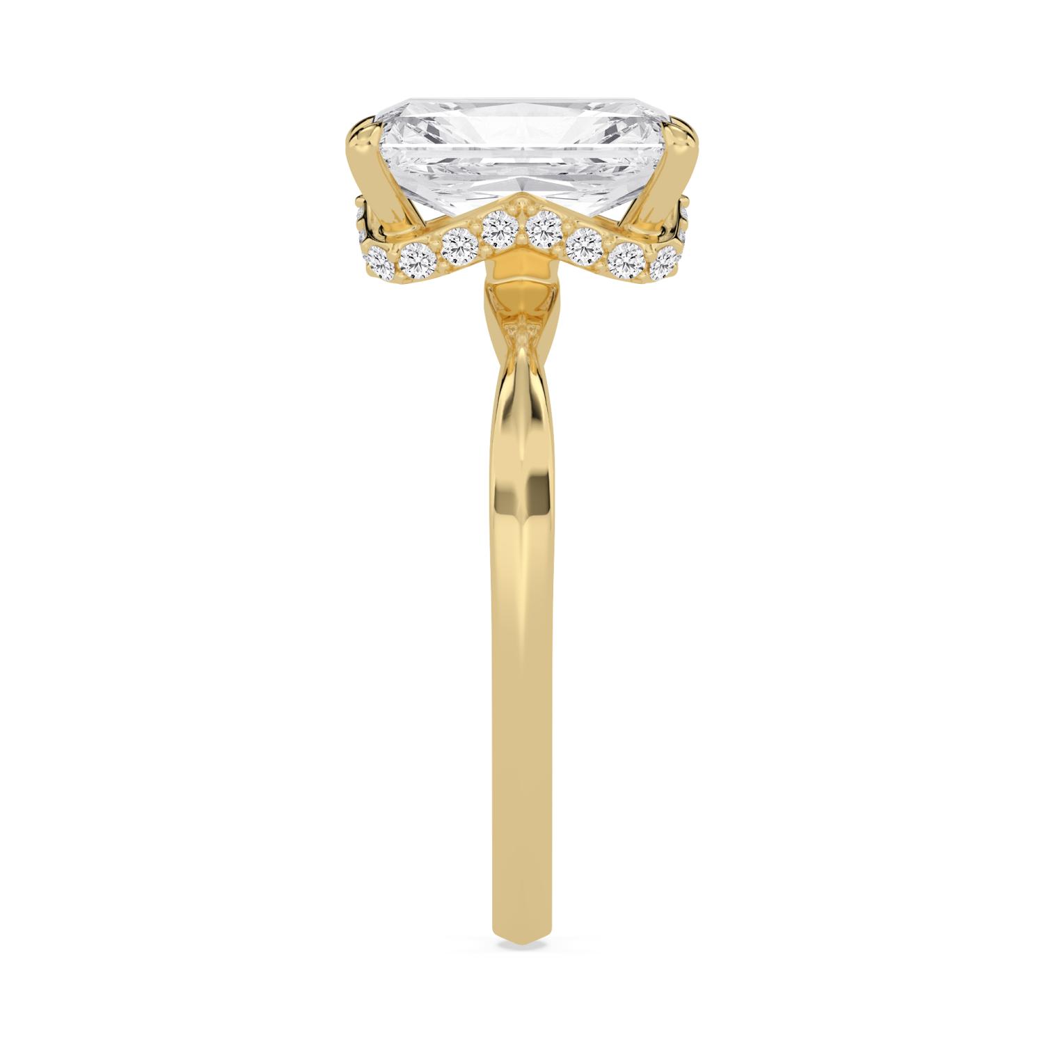 18K Yellow Gold Lab Grown Diamond ENGAGEMENT RINGS 3.15 ctw ER00002RDTHH-3