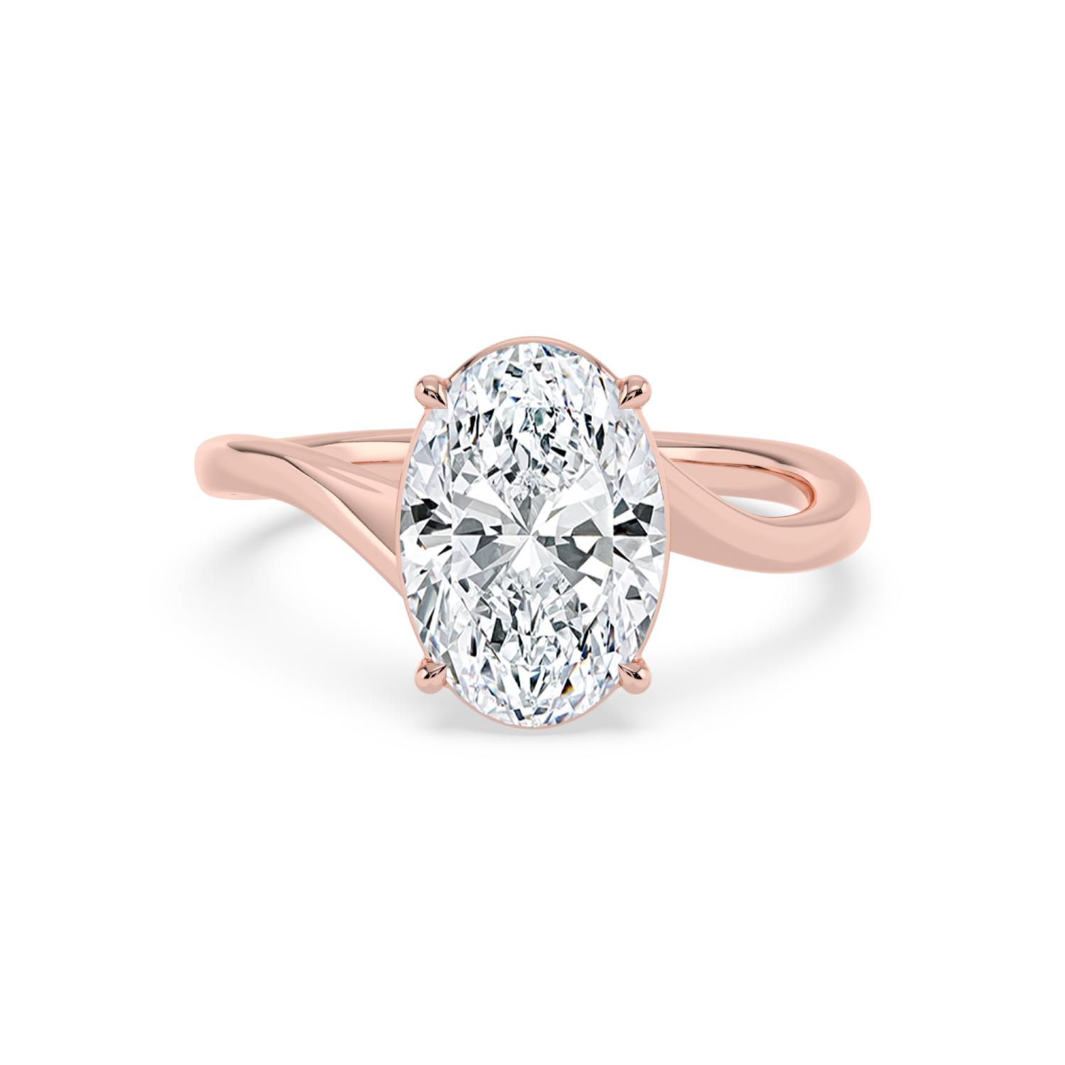18K Rose Gold Lab Grown Diamond ENGAGEMENT RINGS 3.00 ctw ER00007OV-3