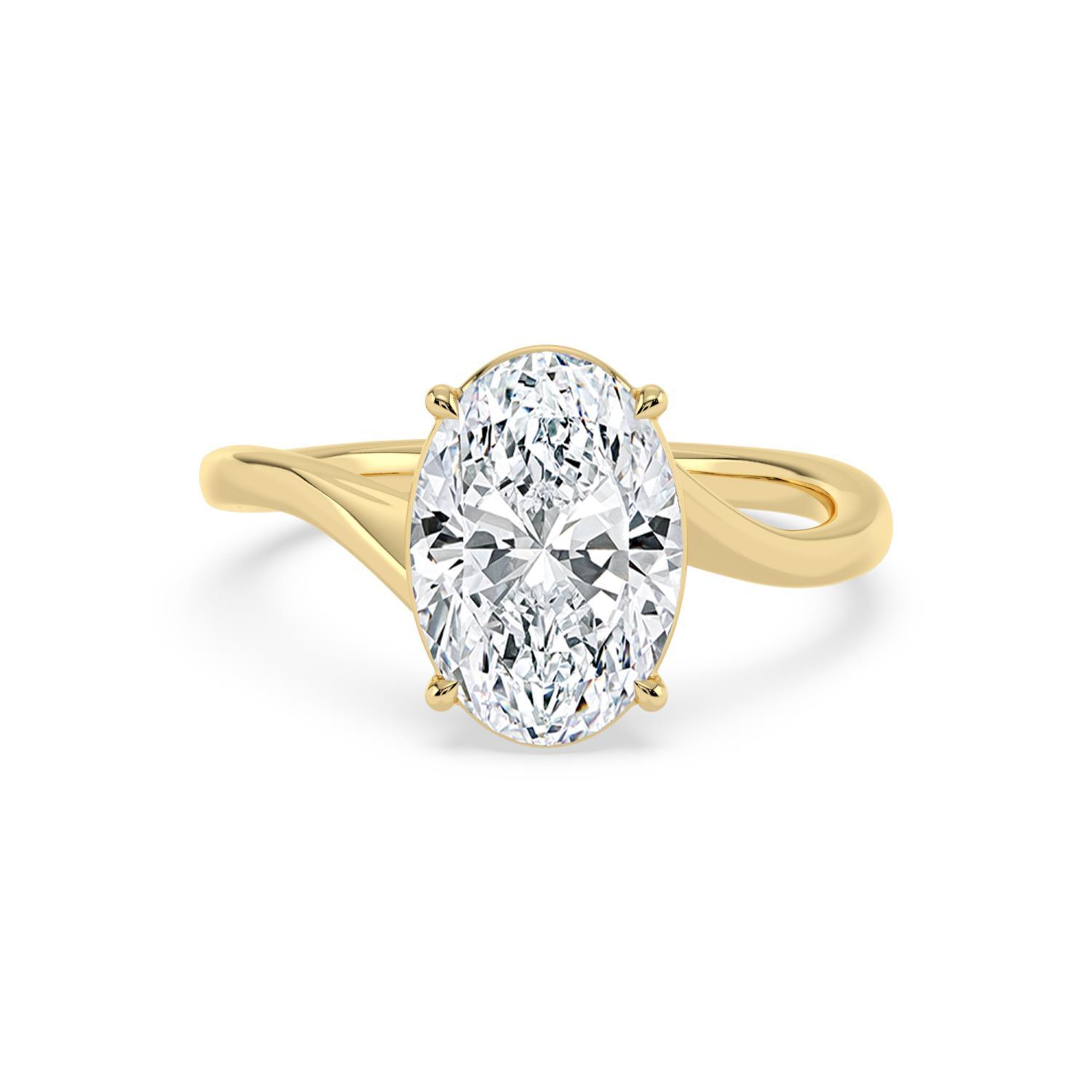 18K Yellow Gold Lab Grown Diamond ENGAGEMENT RINGS 3.00 ctw ER00007OV-3