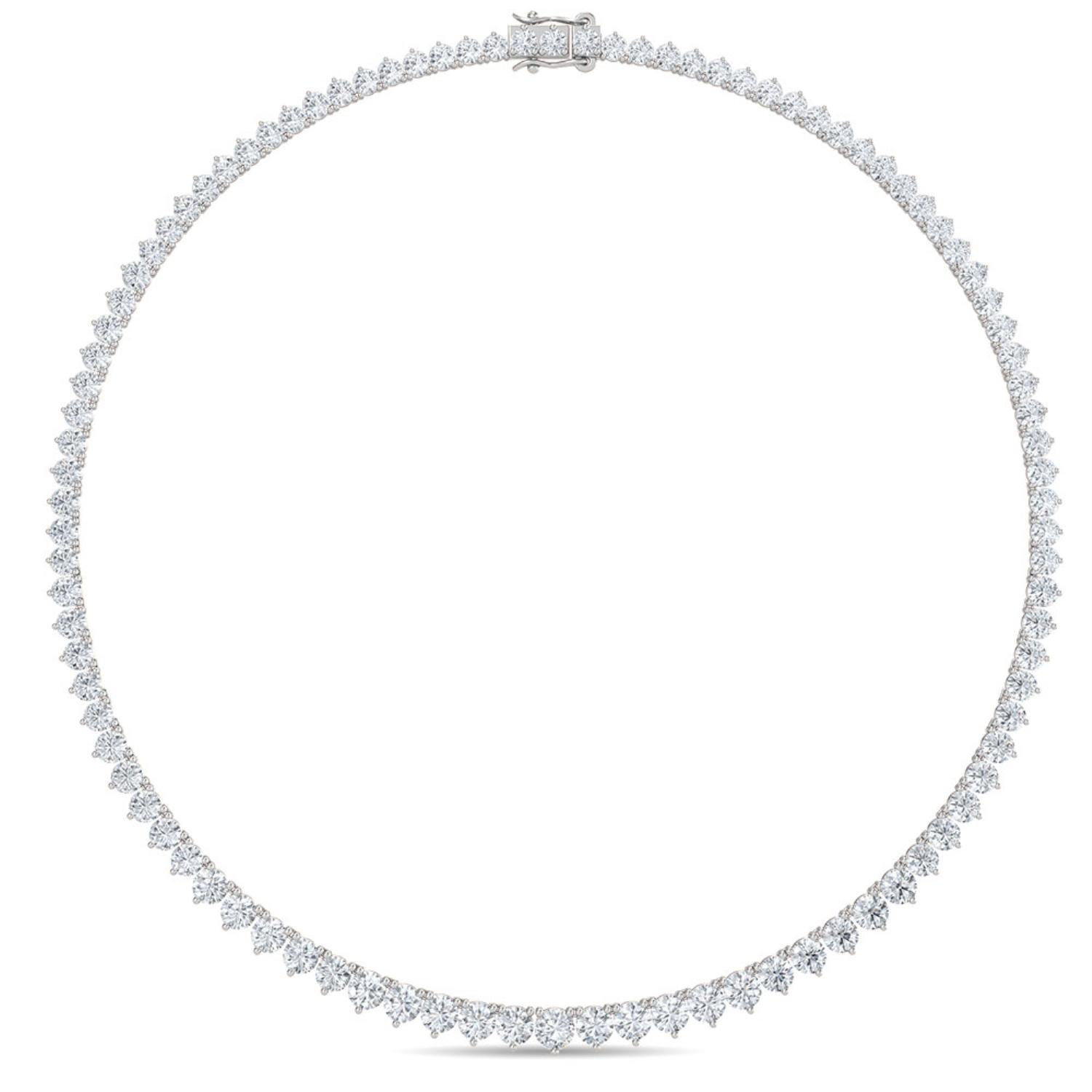 18K White Gold Lab Grown Diamond NECKLACE 7.00 ctw N08020-7-16IN