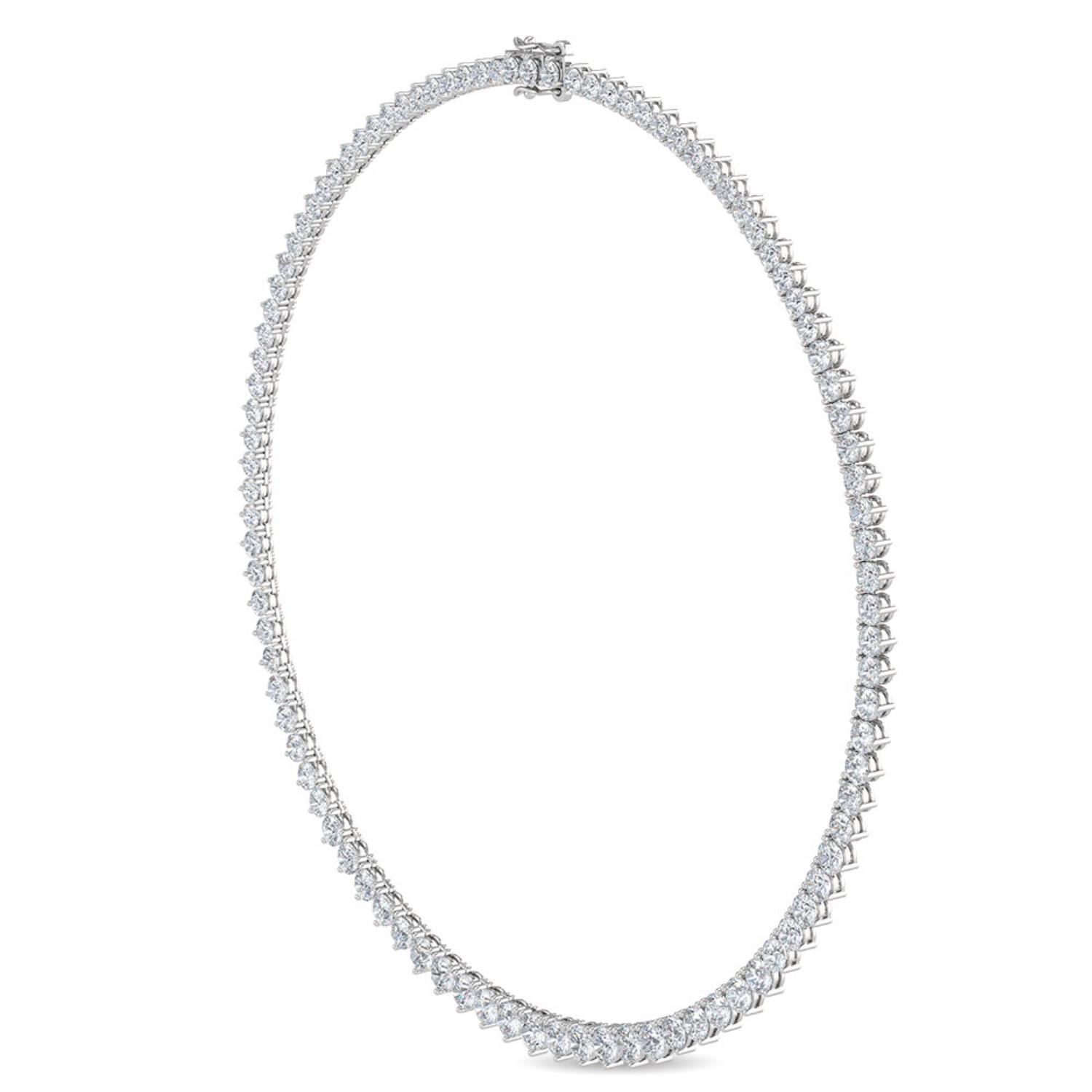 18K White Gold Lab Grown Diamond NECKLACE 7.00 ctw N08020-7-16IN