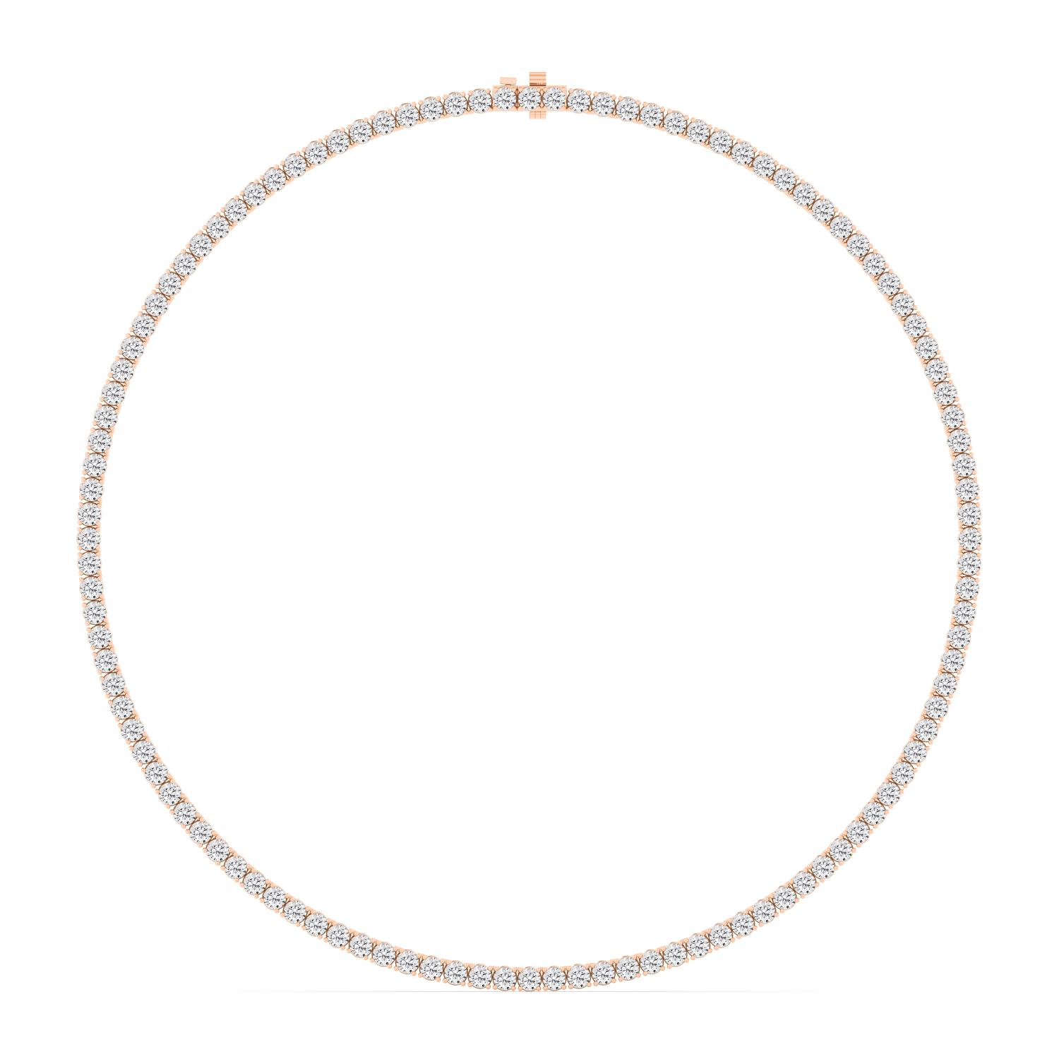 18K Rose Gold Lab Grown Diamond NECKLACE 8.06 ctw N08390-0.05PT-16IN
