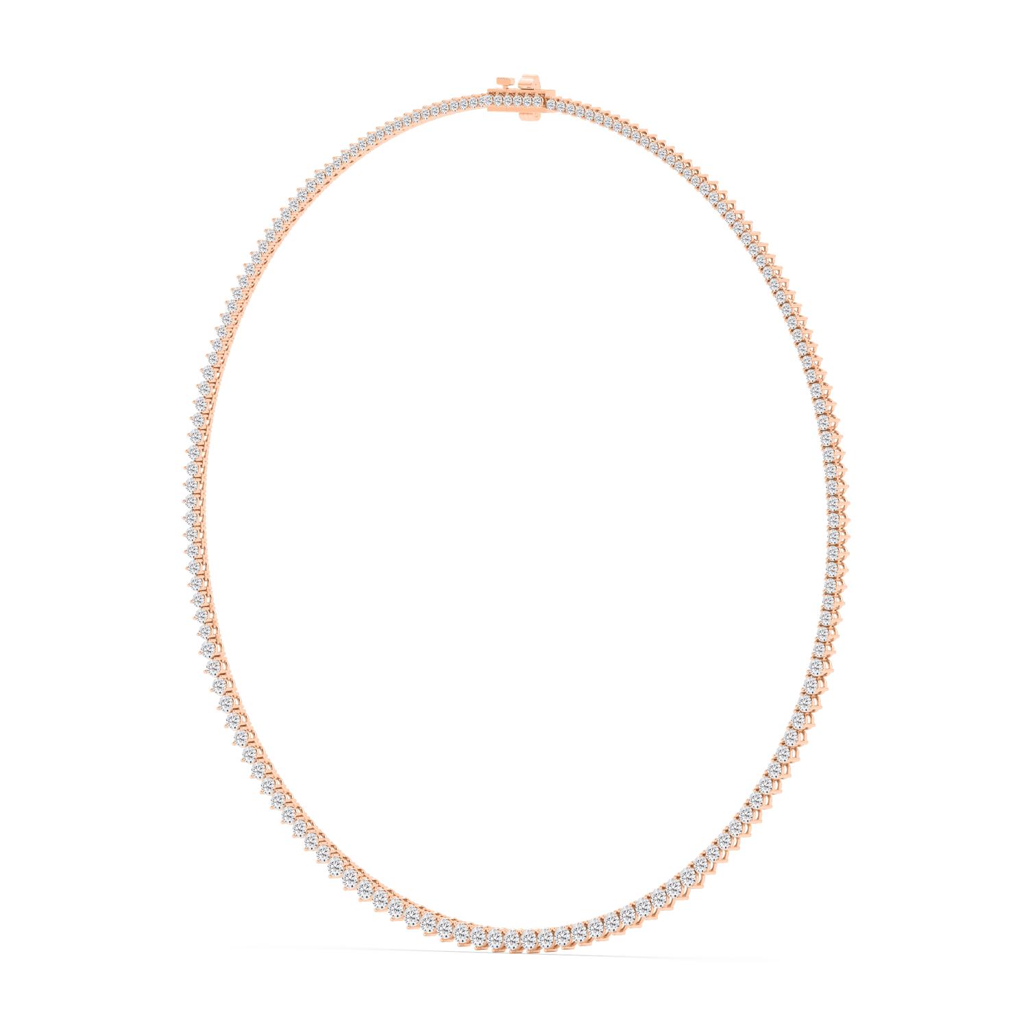 18K Rose Gold Lab Grown Diamond NECKLACE 10.08 ctw N08463-10-16IN