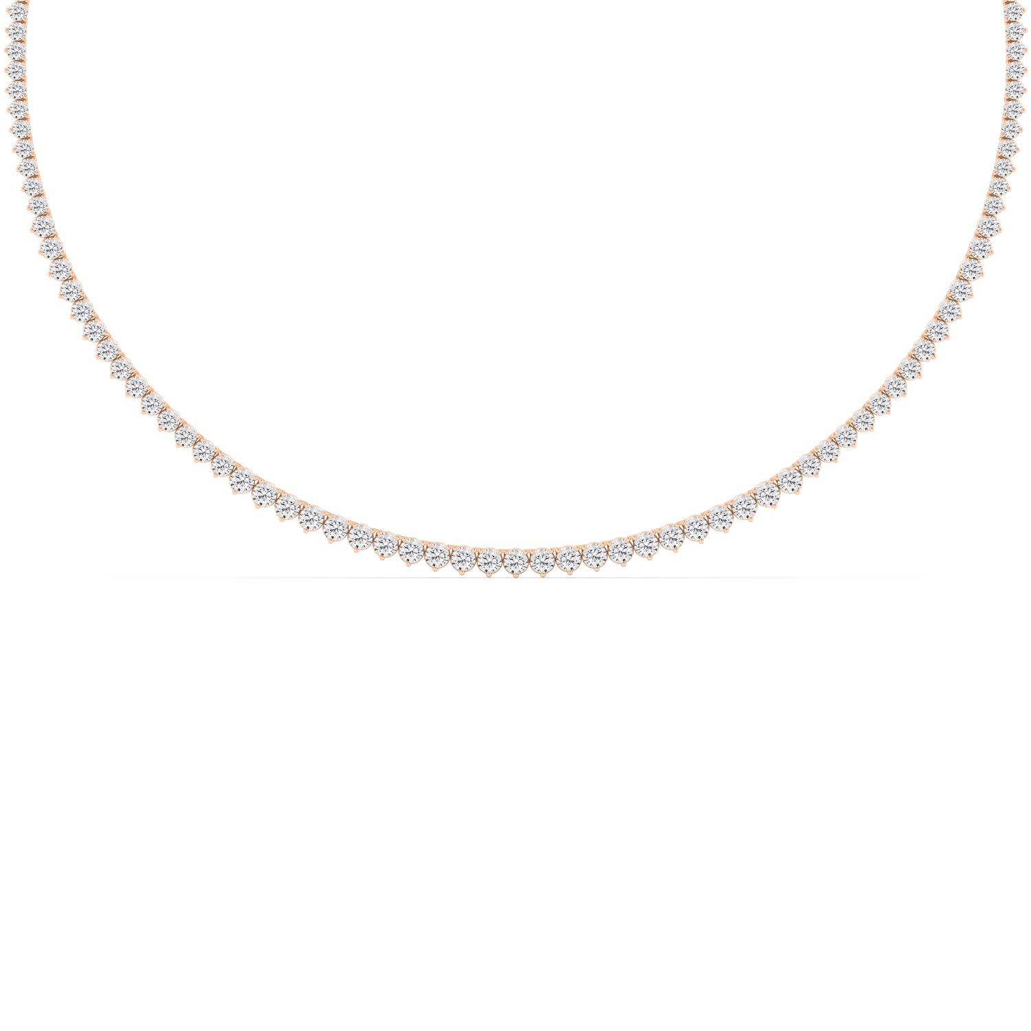 18K Rose Gold Lab Grown Diamond NECKLACE 10.08 ctw N08463-10-16IN