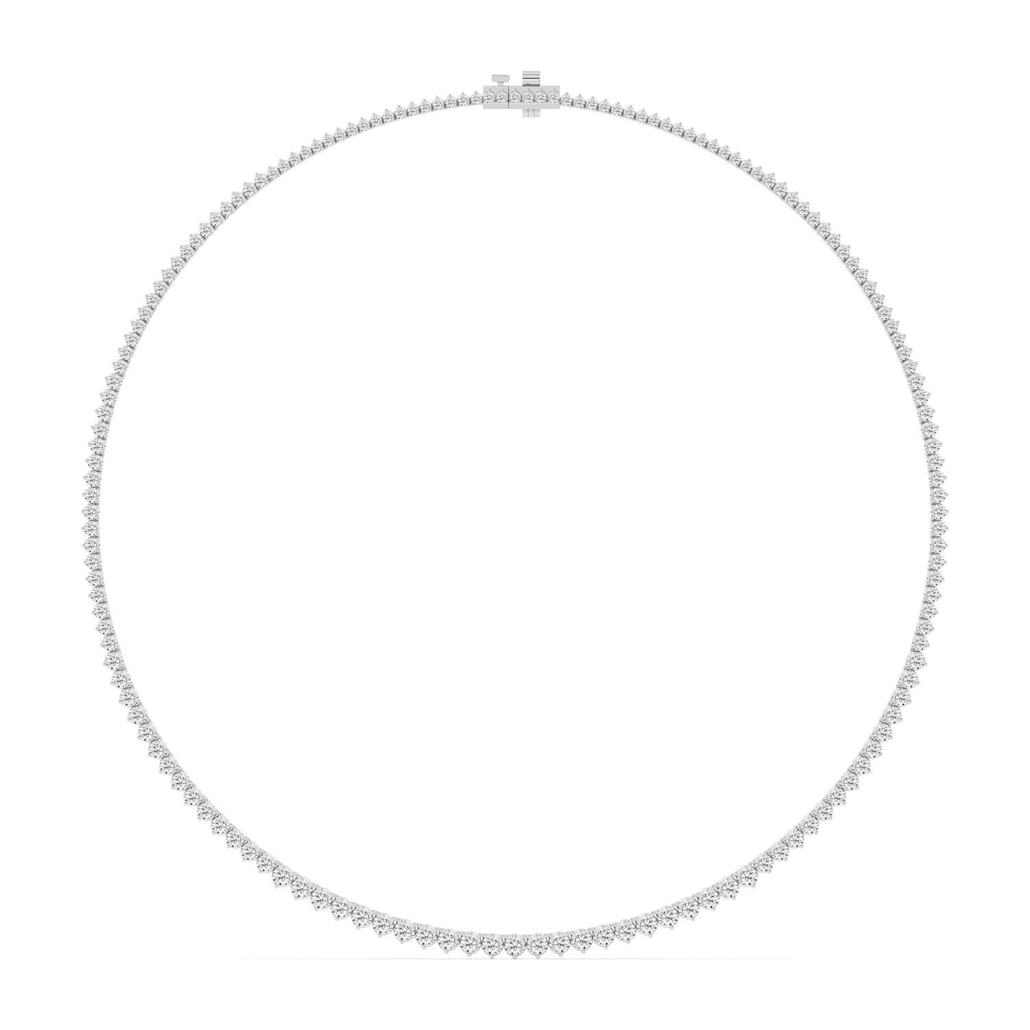 18K White Gold Lab Grown Diamond NECKLACE 10.08 ctw N08463-10-16IN