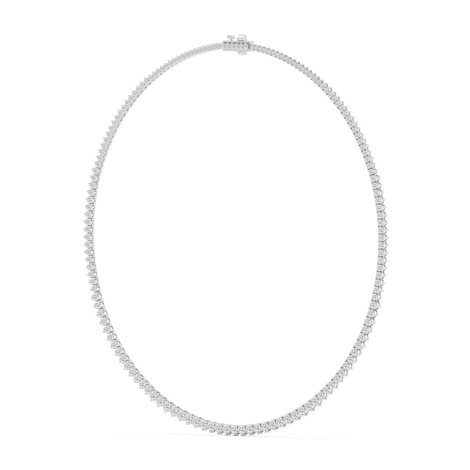 18K White Gold Lab Grown Diamond NECKLACE 10.08 ctw N08463-10-16IN