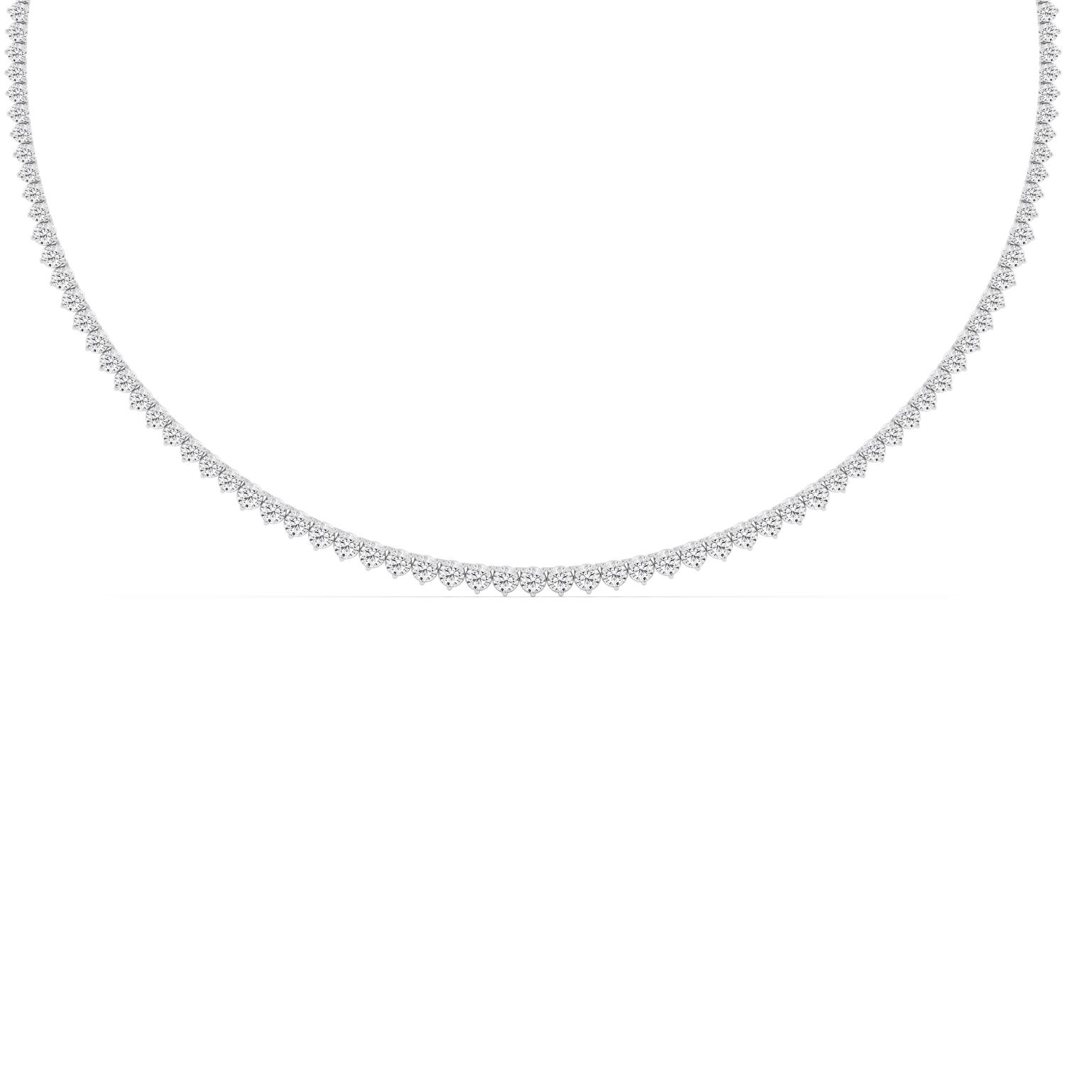 18K White Gold Lab Grown Diamond NECKLACE 10.08 ctw N08463-10-16IN