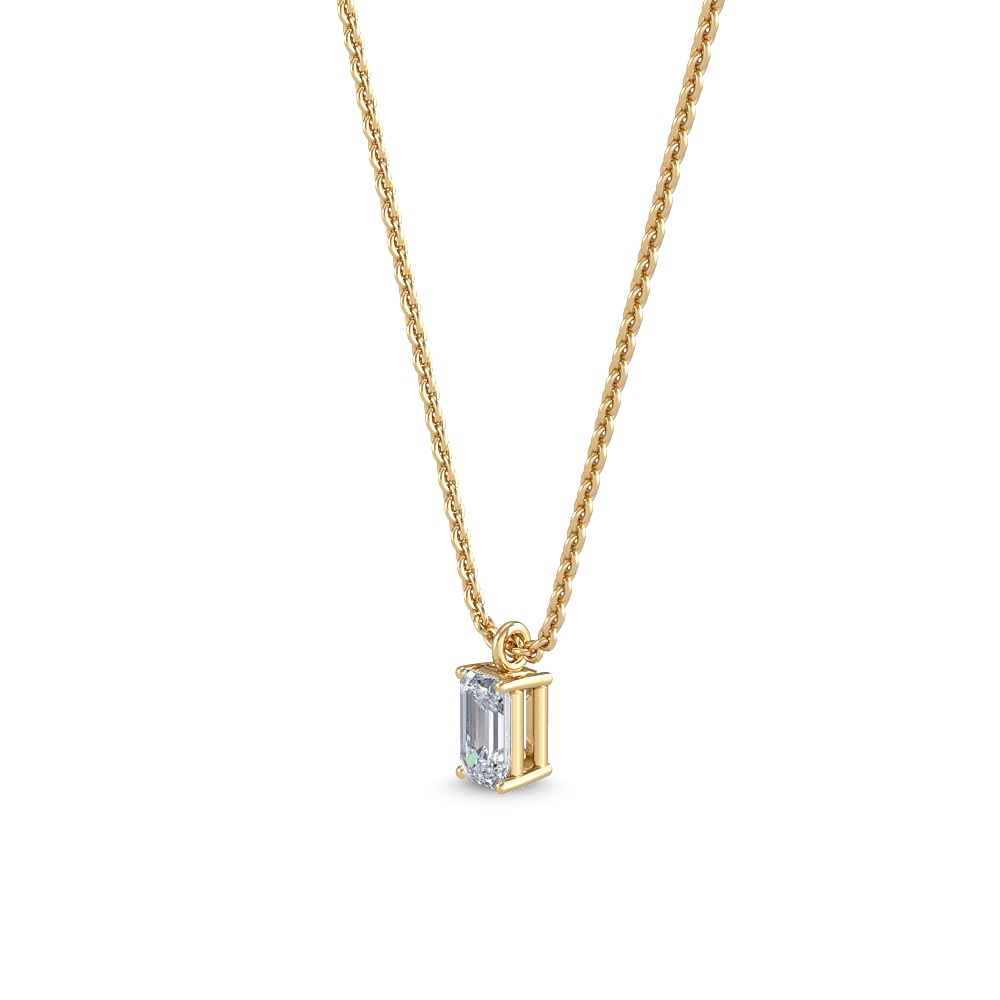 18K Yellow Gold Lab Grown Diamond Solitaire Pendant1 ctw P31604EM-1