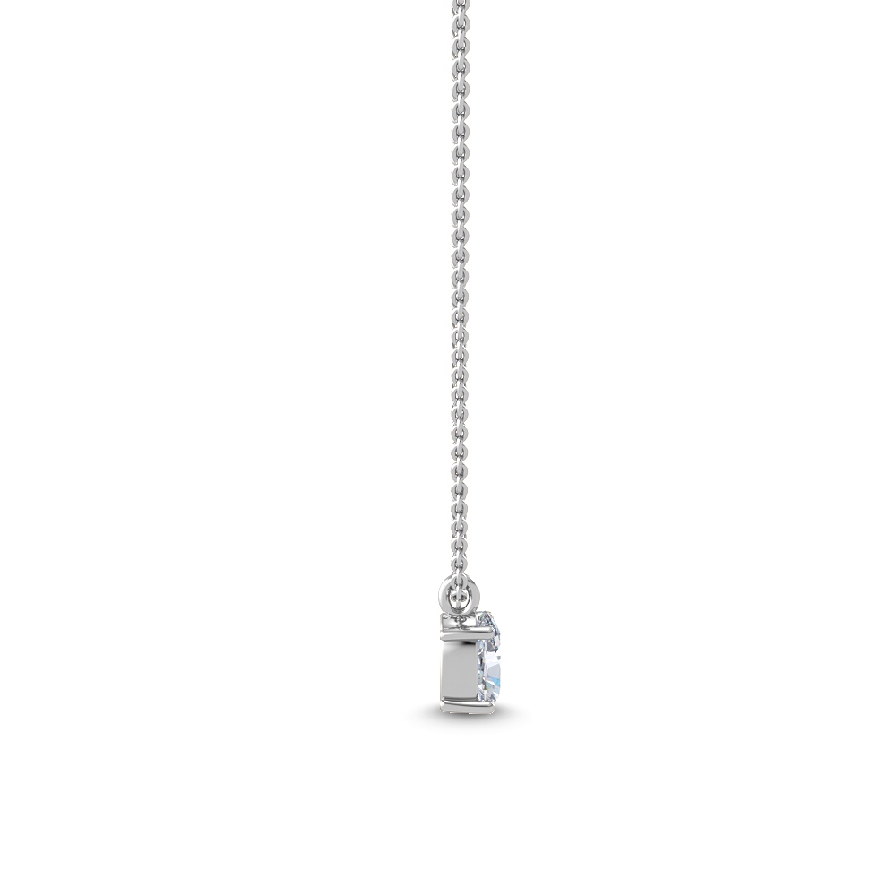 18K White Gold Lab Grown Diamond Solitaire Pendant1 ctw P31605OV-1