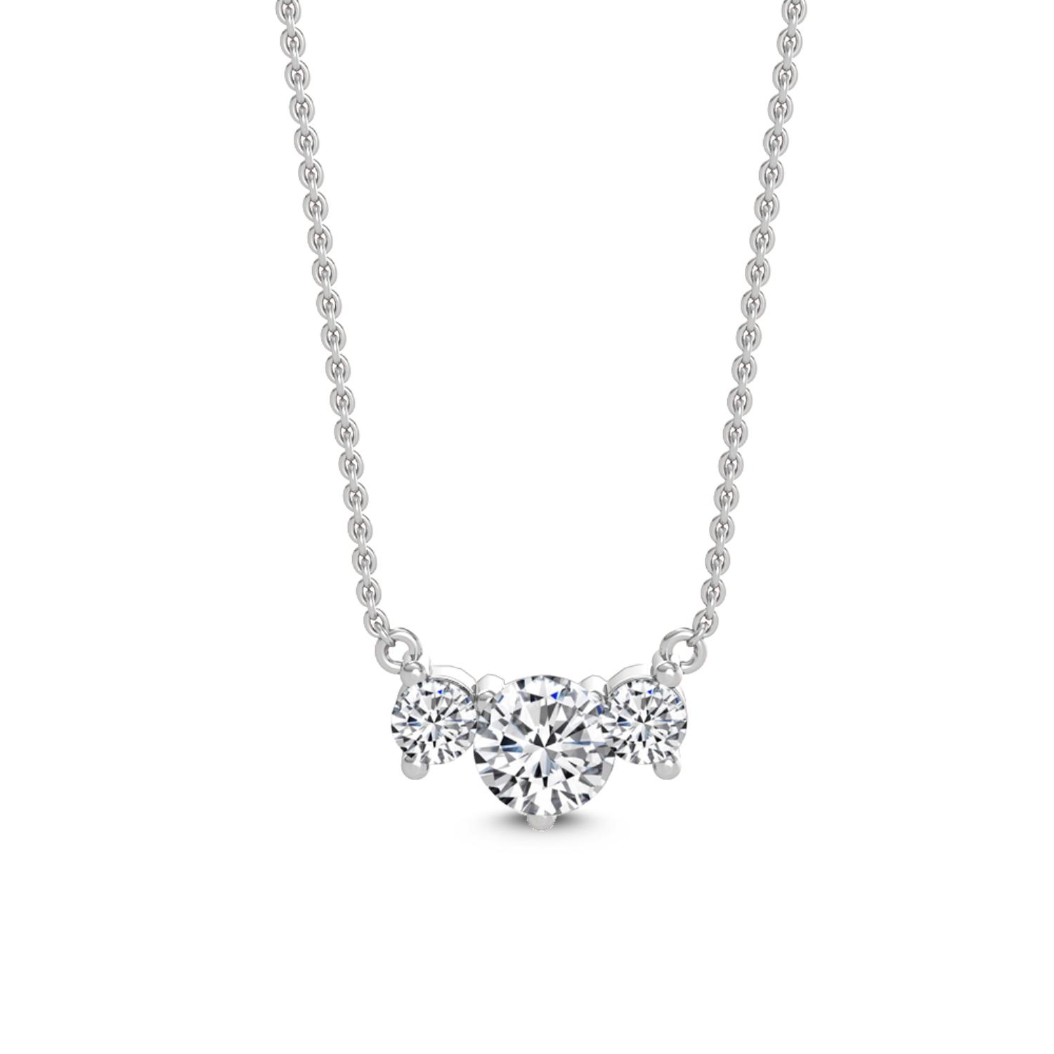 18K White Gold Lab Grown Diamond PENDANT 1.13 ctw P31608-1.25CT