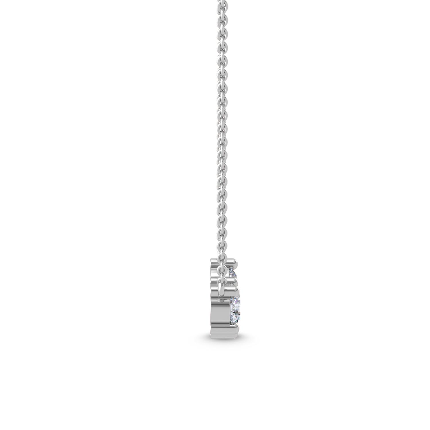 18K White Gold Lab Grown Diamond PENDANT 1.13 ctw P31608-1.25CT
