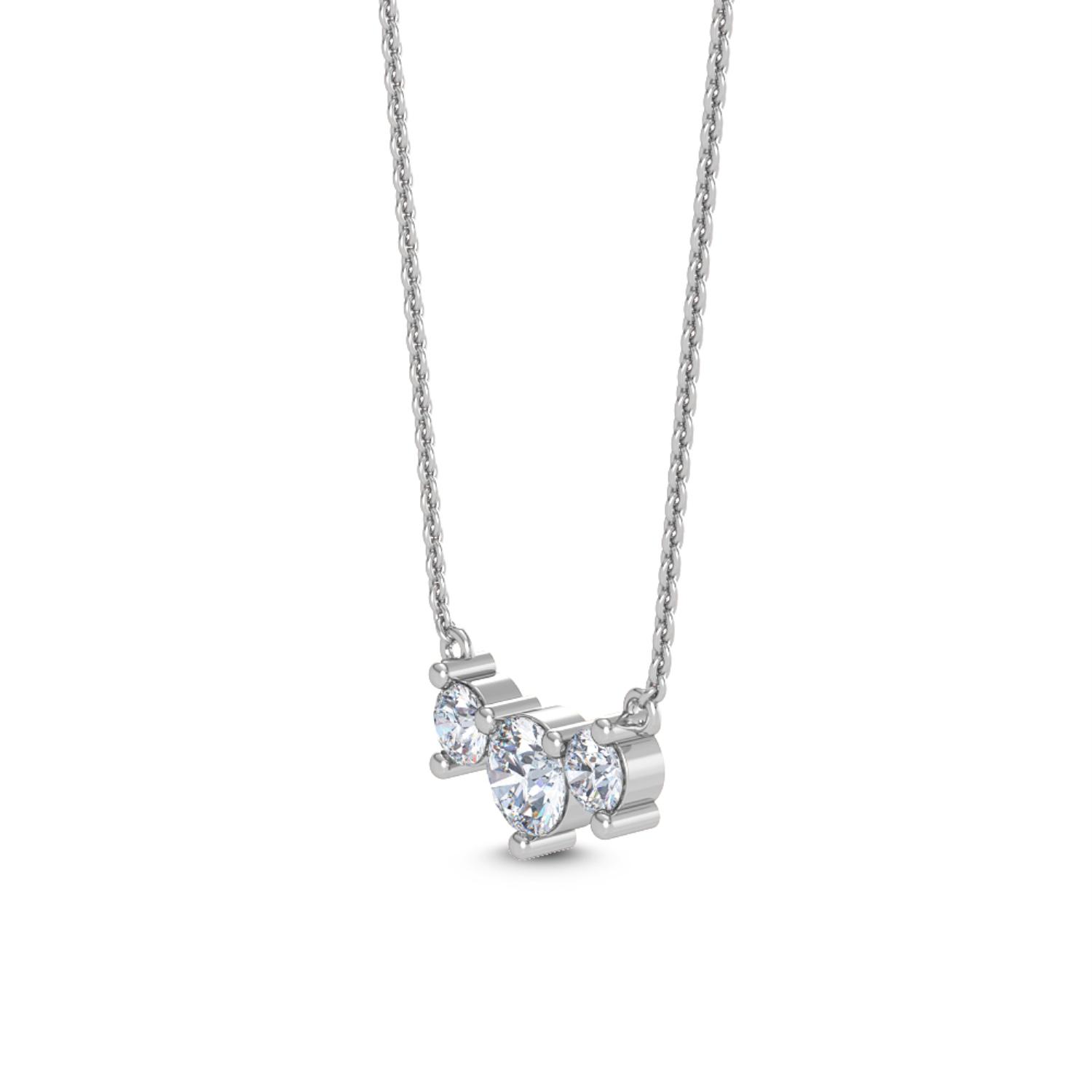 18K White Gold Lab Grown Diamond PENDANT 1.13 ctw P31608-1.25CT