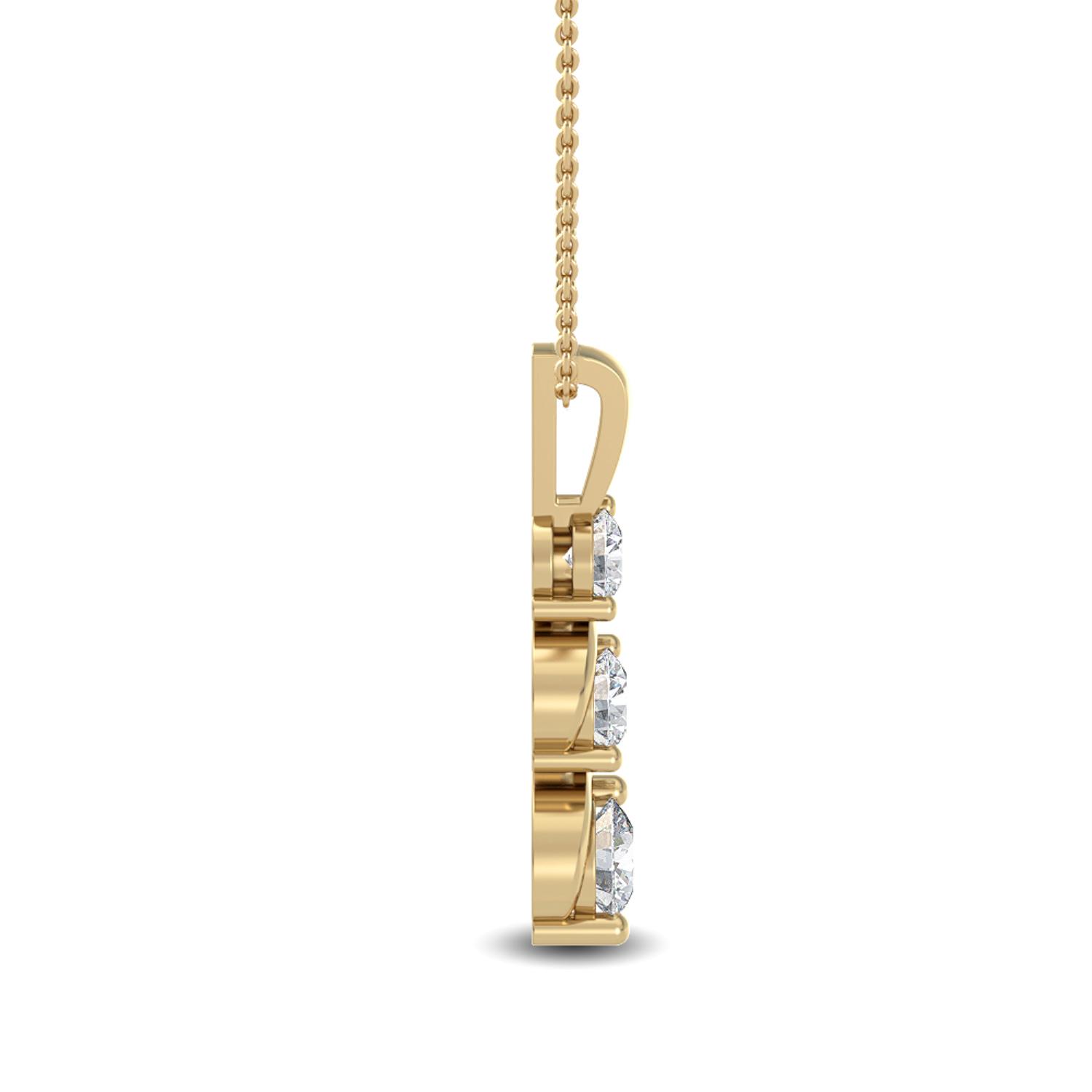 18K Yellow Gold Lab Grown Diamond PENDANT 1.06 ctw P31672-1