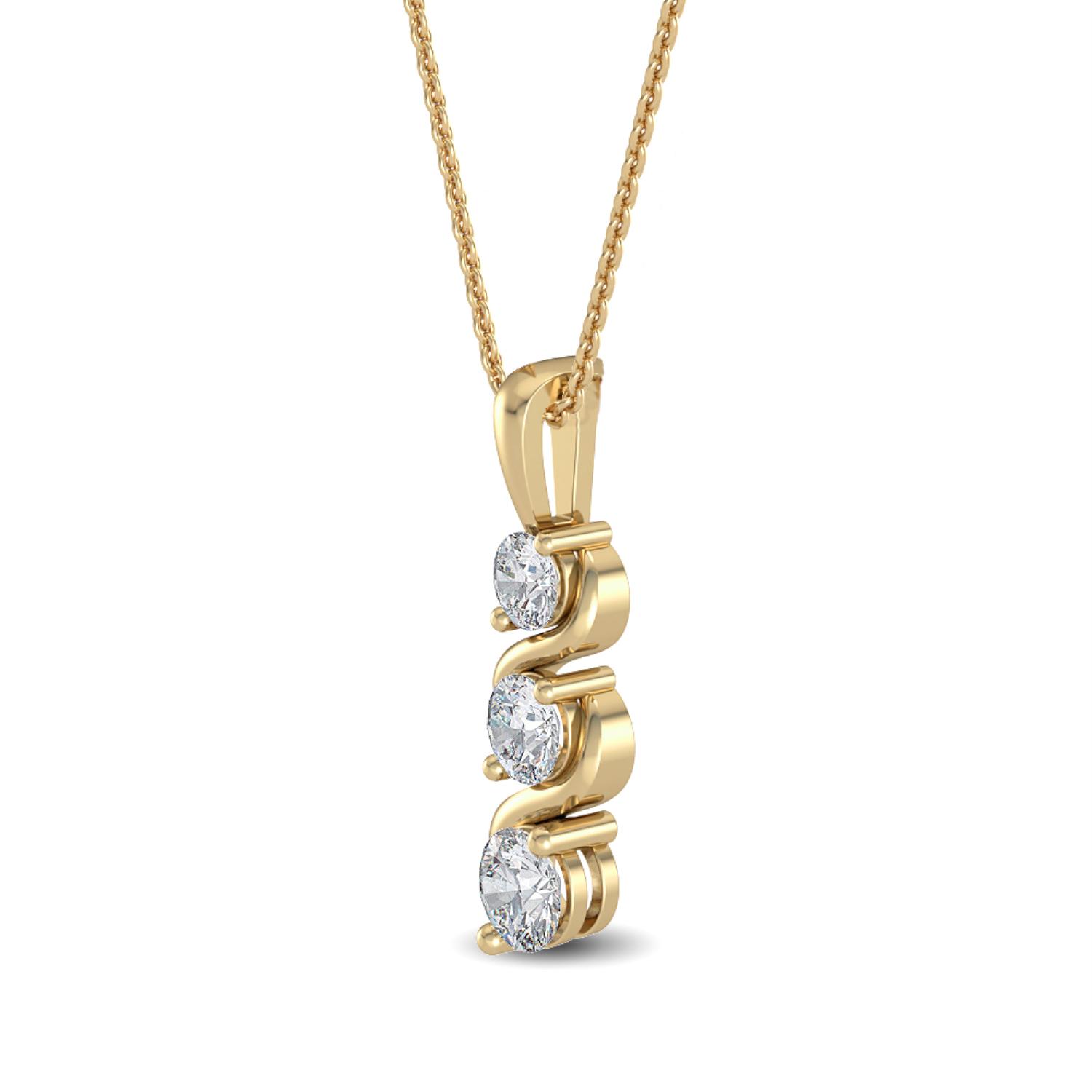 18K Yellow Gold Lab Grown Diamond PENDANT 1.06 ctw P31672-1