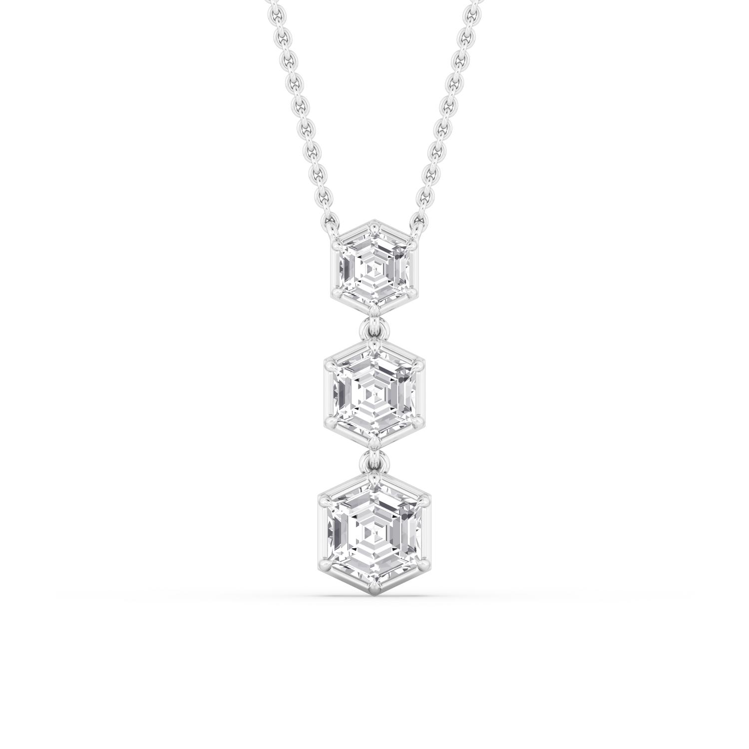 18K White Gold Lab Grown Diamond PENDANT 1.61 ctw P32546HX-1.50CT