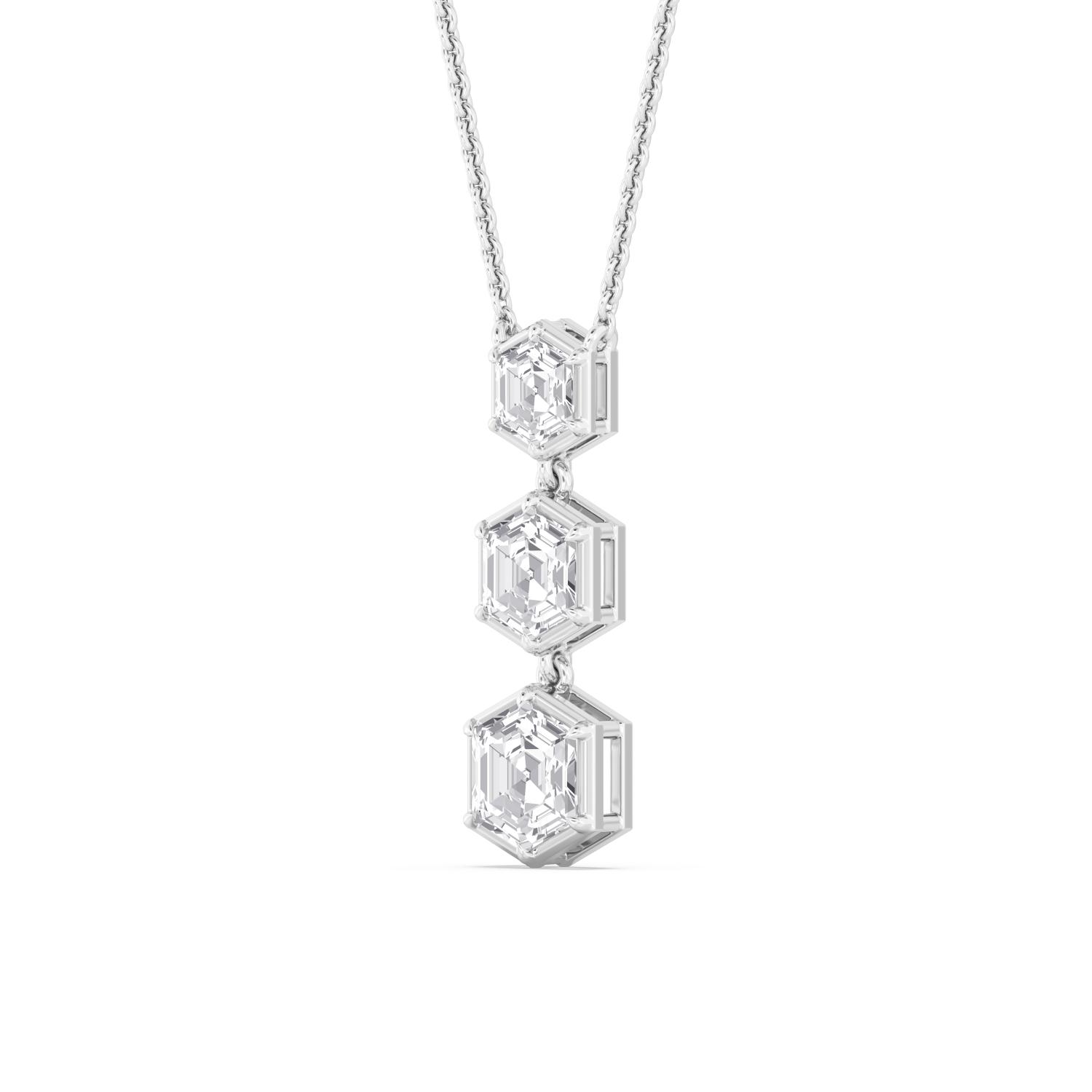 18K White Gold Lab Grown Diamond PENDANT 1.61 ctw P32546HX-1.50CT
