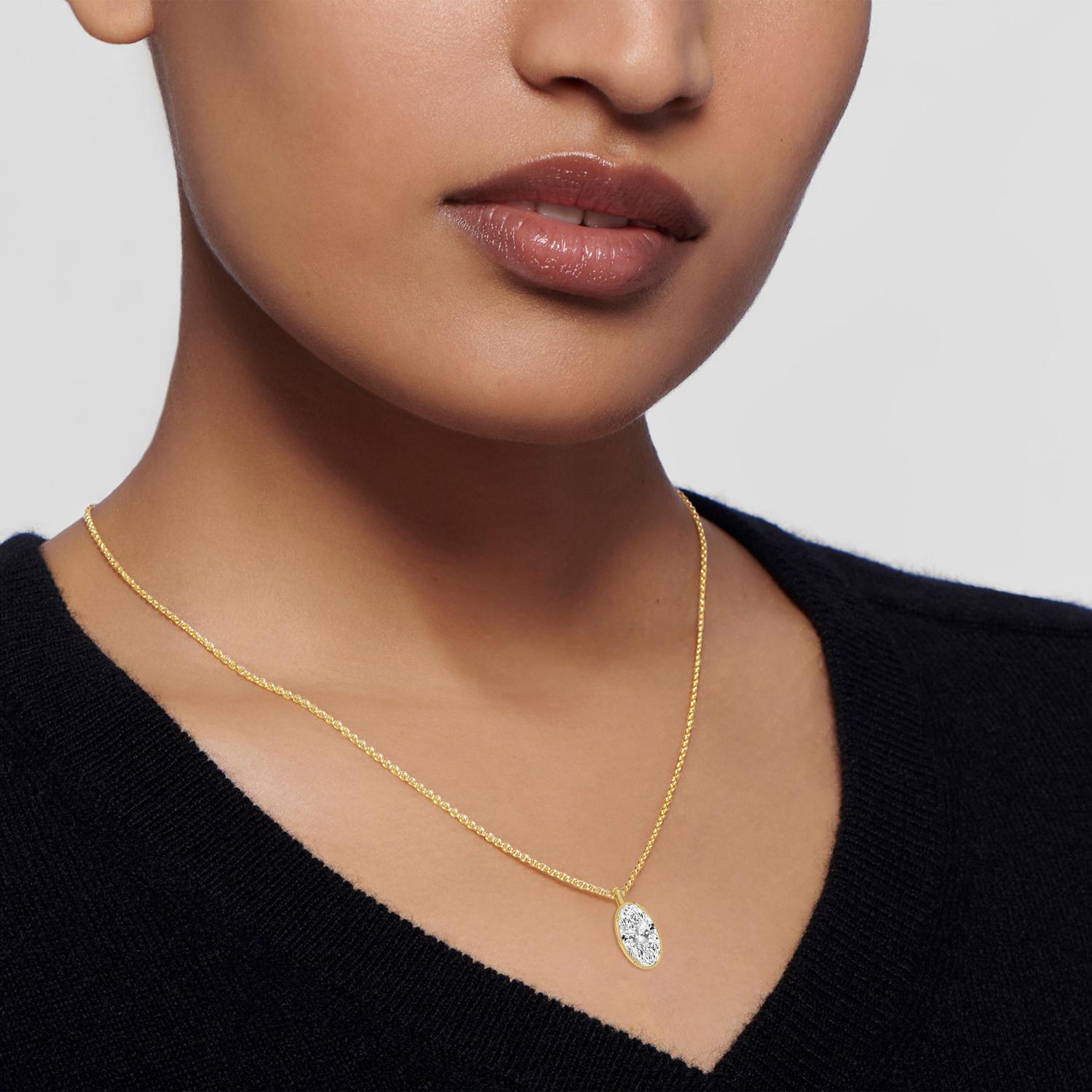 18K Yellow Gold Lab Grown Diamond PENDANT 2.00 ctw P32800MOV-2