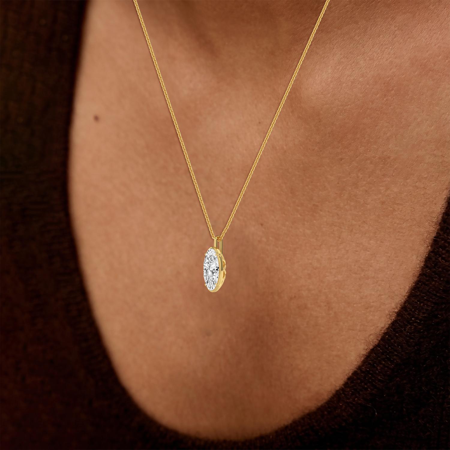 18K Yellow Gold Lab Grown Diamond PENDANT 2.00 ctw P32800MOV-2