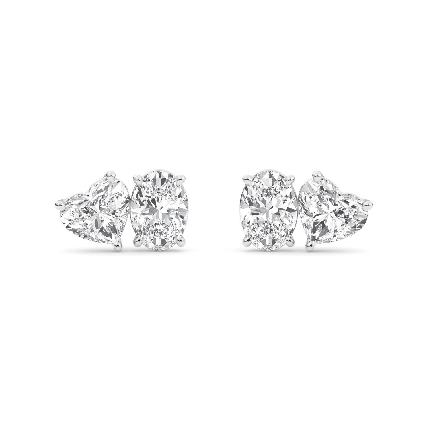 18K White Gold Lab Grown Diamond EARRINGS 2.77 ctw PSE210107OVHT-3