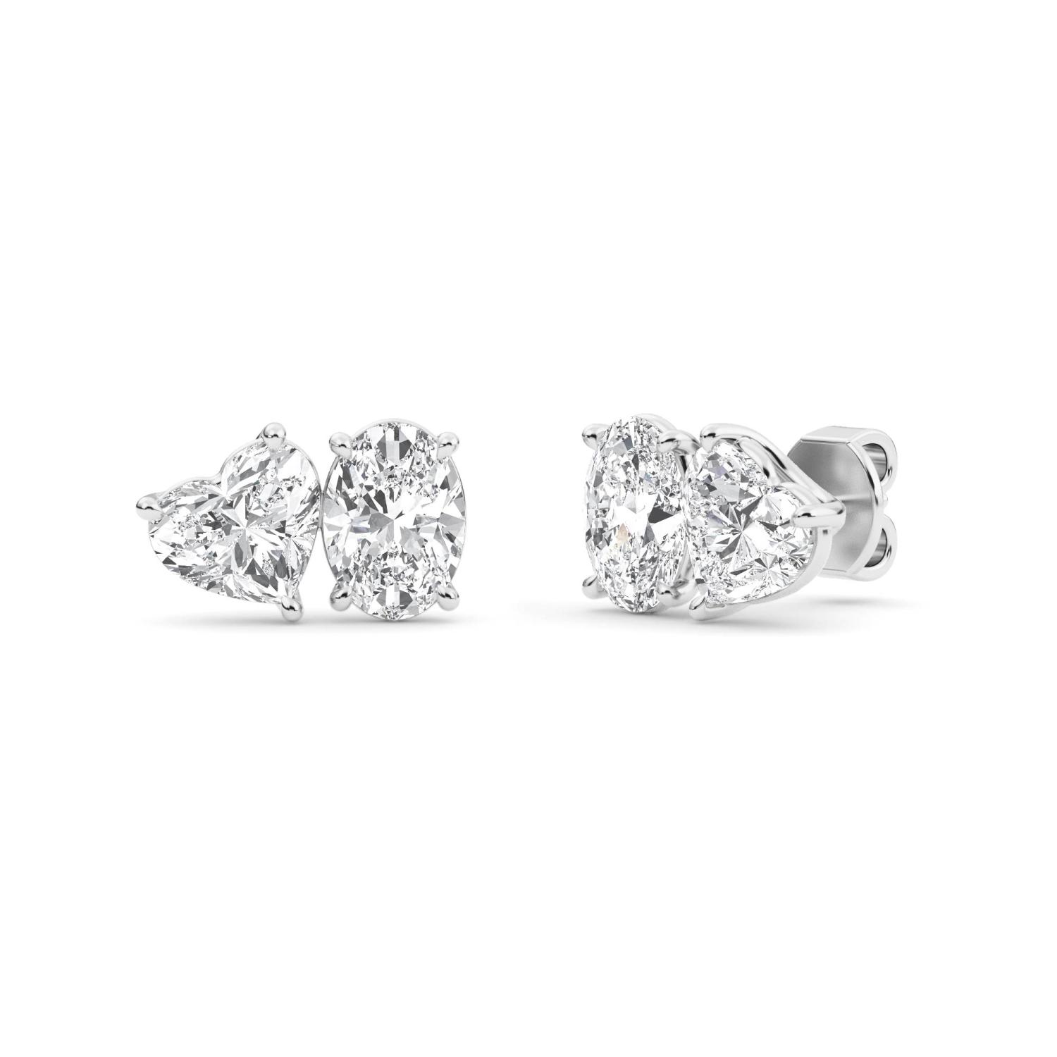 18K White Gold Lab Grown Diamond EARRINGS 2.77 ctw PSE210107OVHT-3