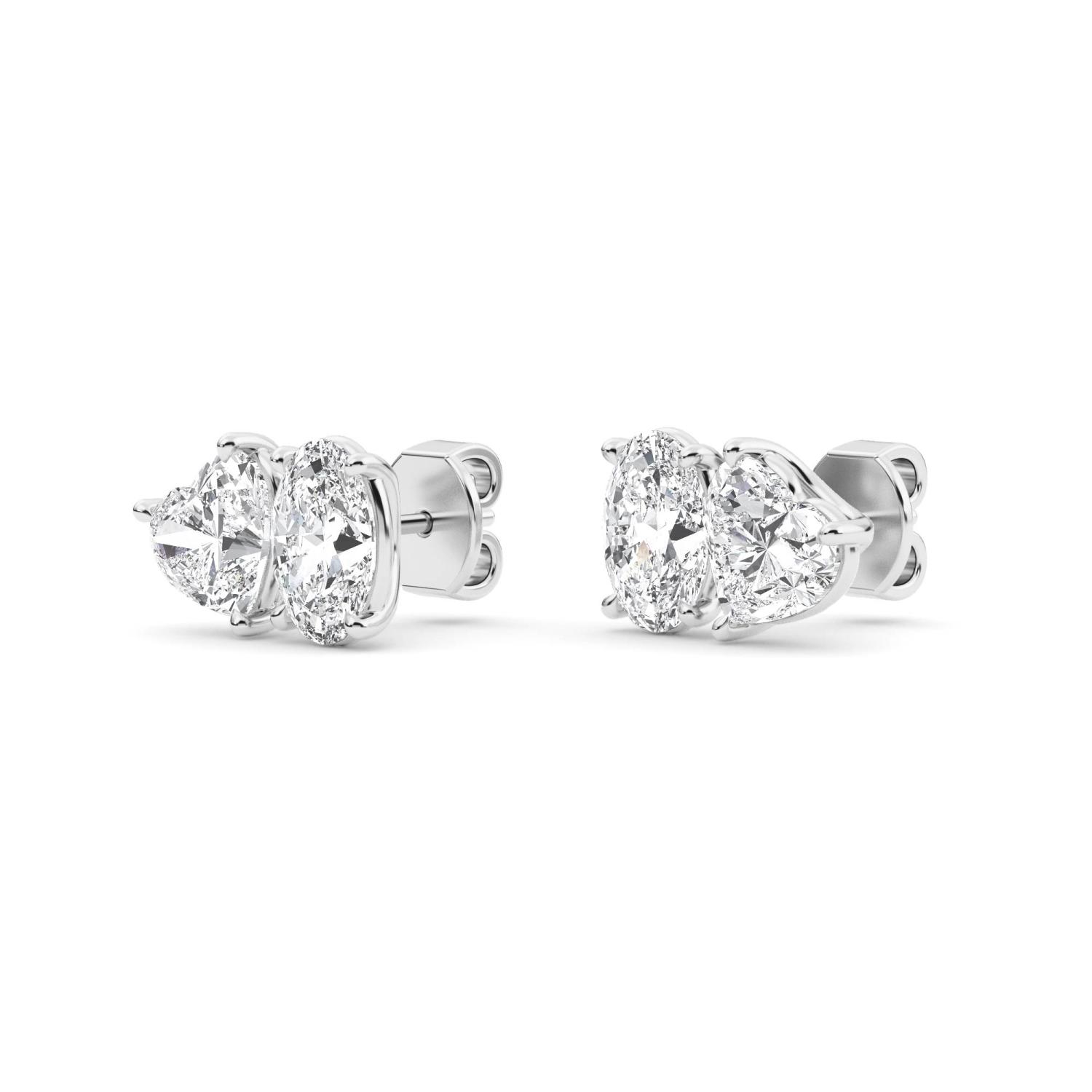 18K White Gold Lab Grown Diamond EARRINGS 2.77 ctw PSE210107OVHT-3