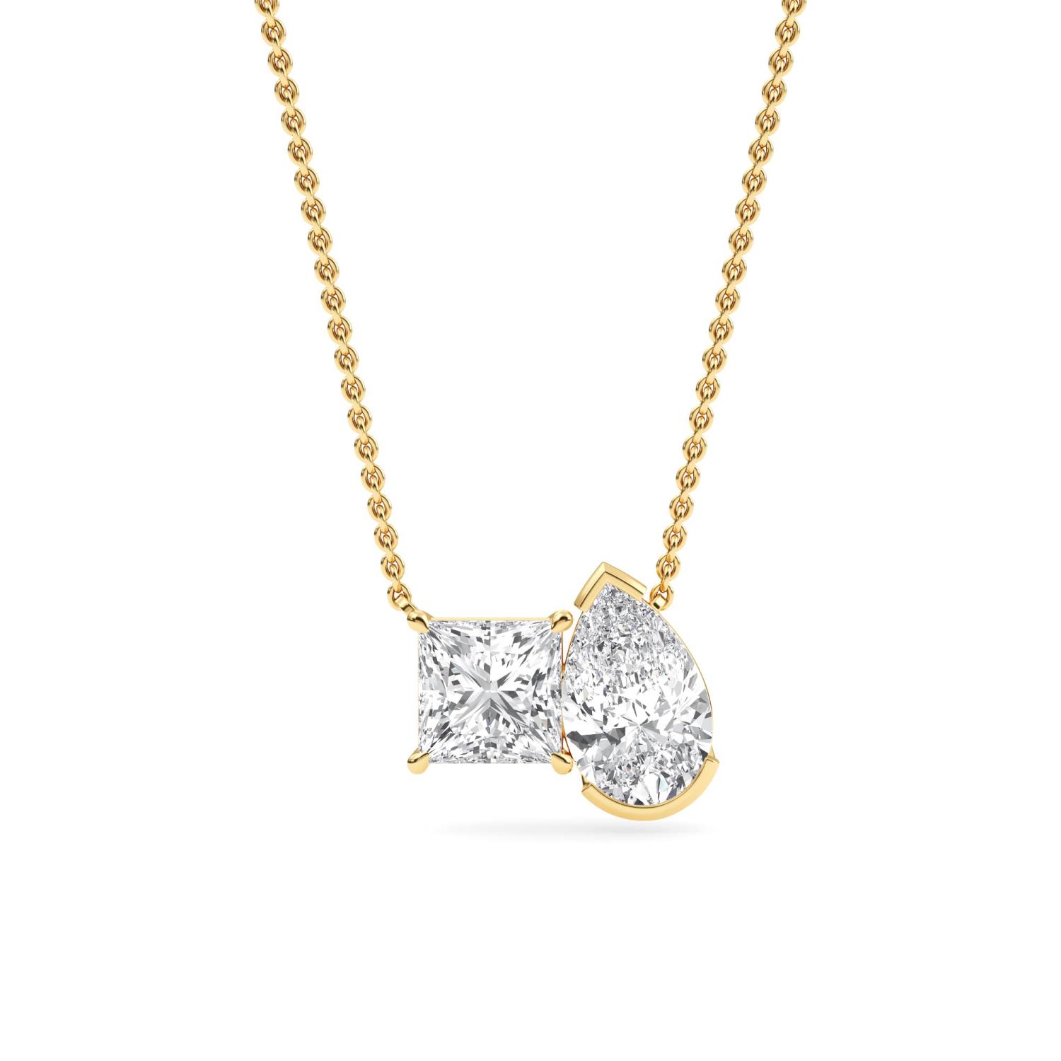 18K Yellow Gold Lab Grown Diamond PENDENT SET 3.04 ctw PSP210110PEPR-3