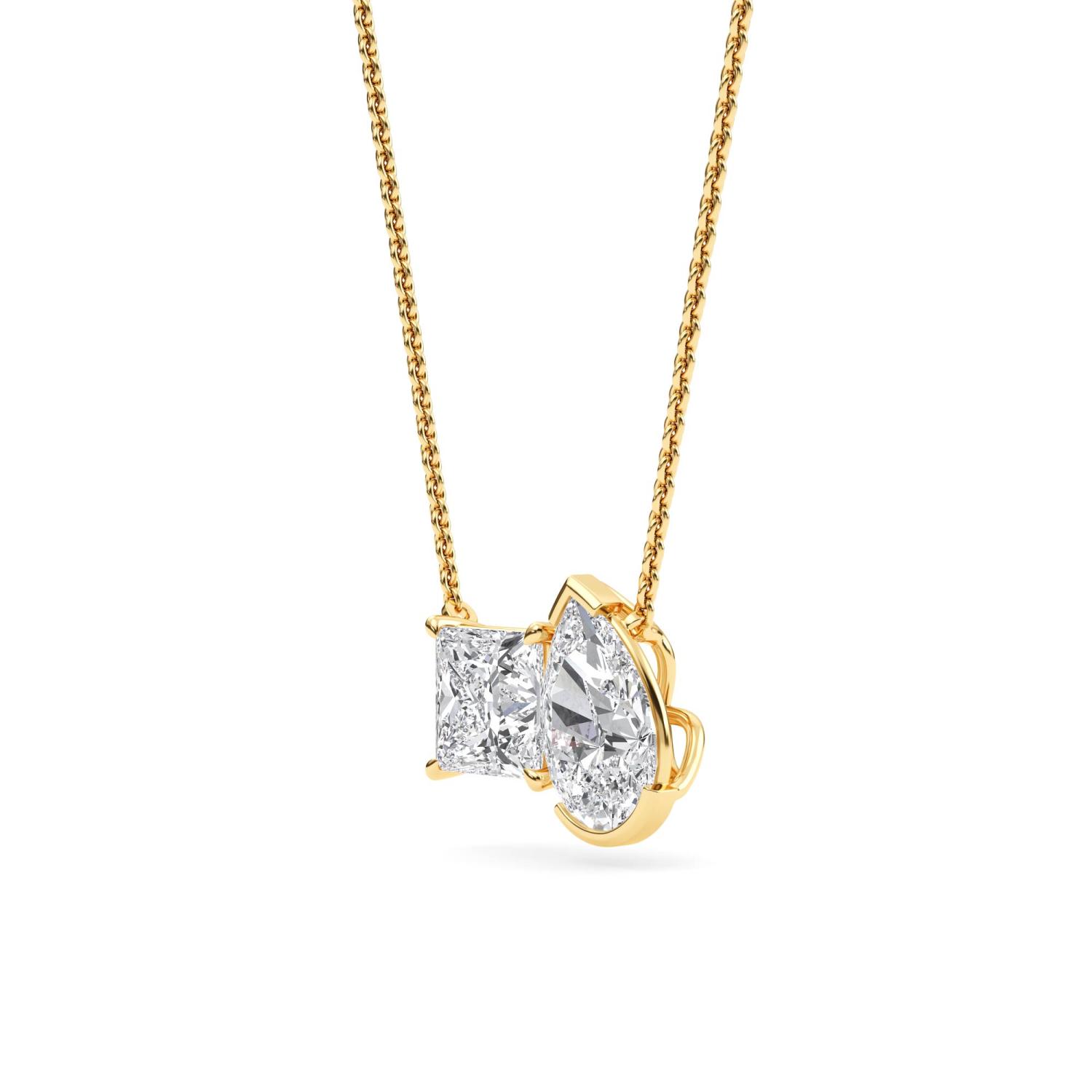 18K Yellow Gold Lab Grown Diamond PENDENT SET 3.04 ctw PSP210110PEPR-3