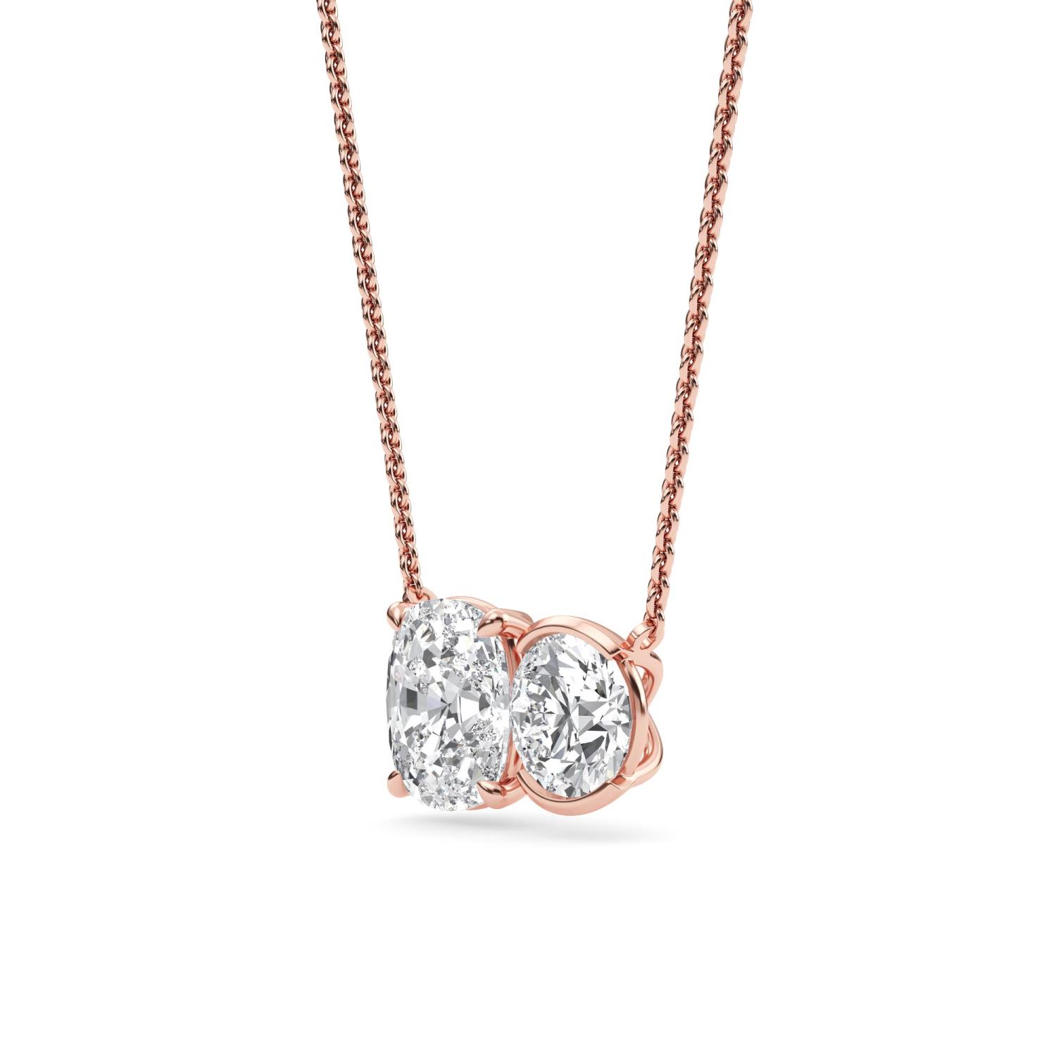 18K Rose Gold Lab Grown Diamond PENDENT SET 3.00 ctw PSP210113CURD-3