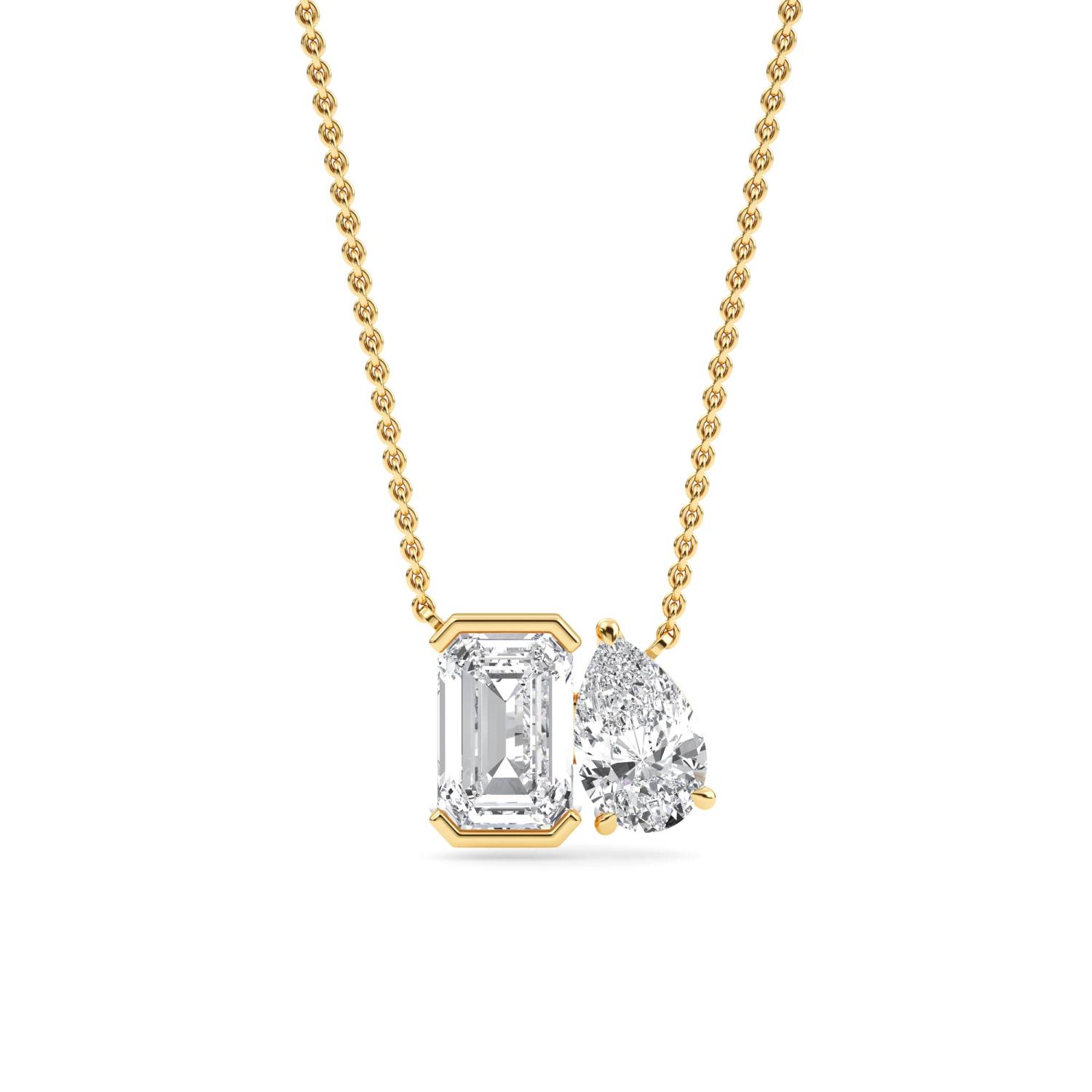 18K Yellow Gold Lab Grown Diamond PENDENT SET 3.04 ctw PSP210114EMPE-3