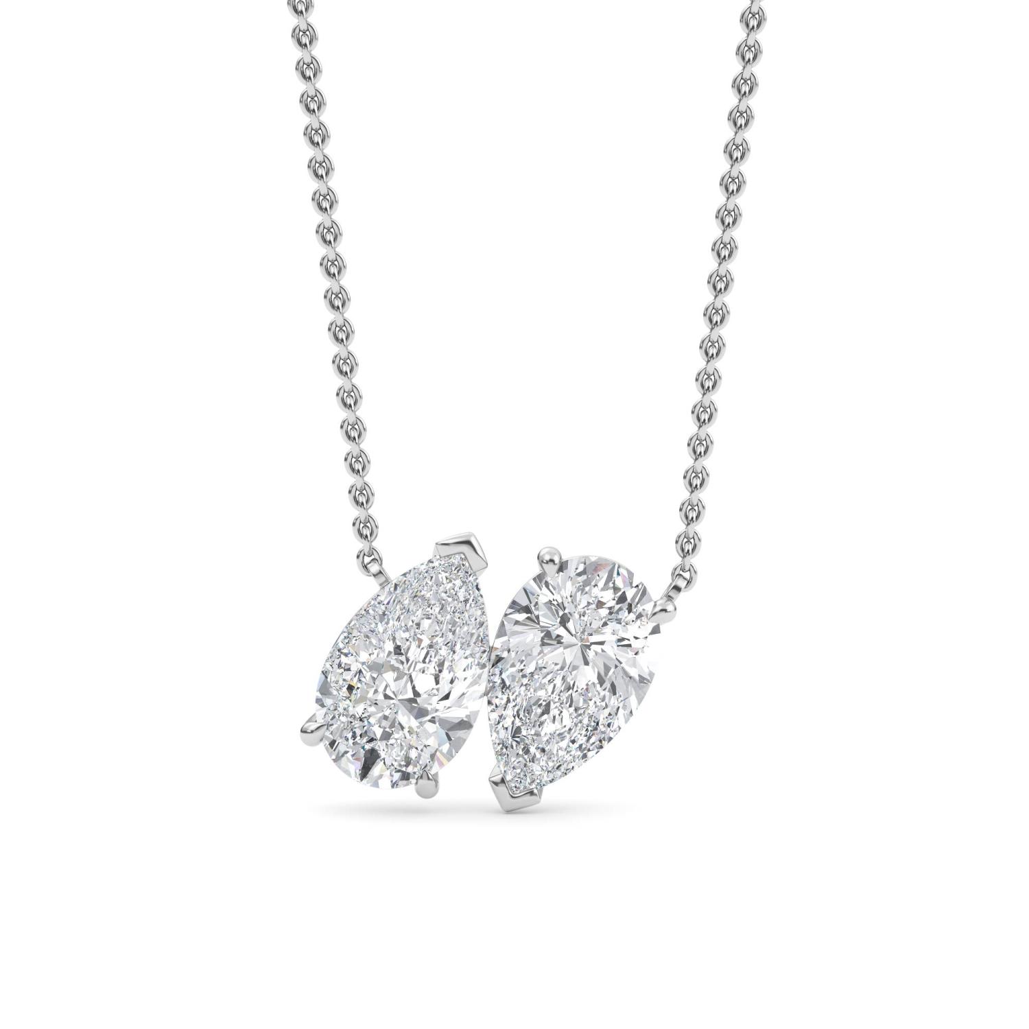 18K White Gold Lab Grown Diamond PENDENT SET 3.01 ctw PSP210115PE-3