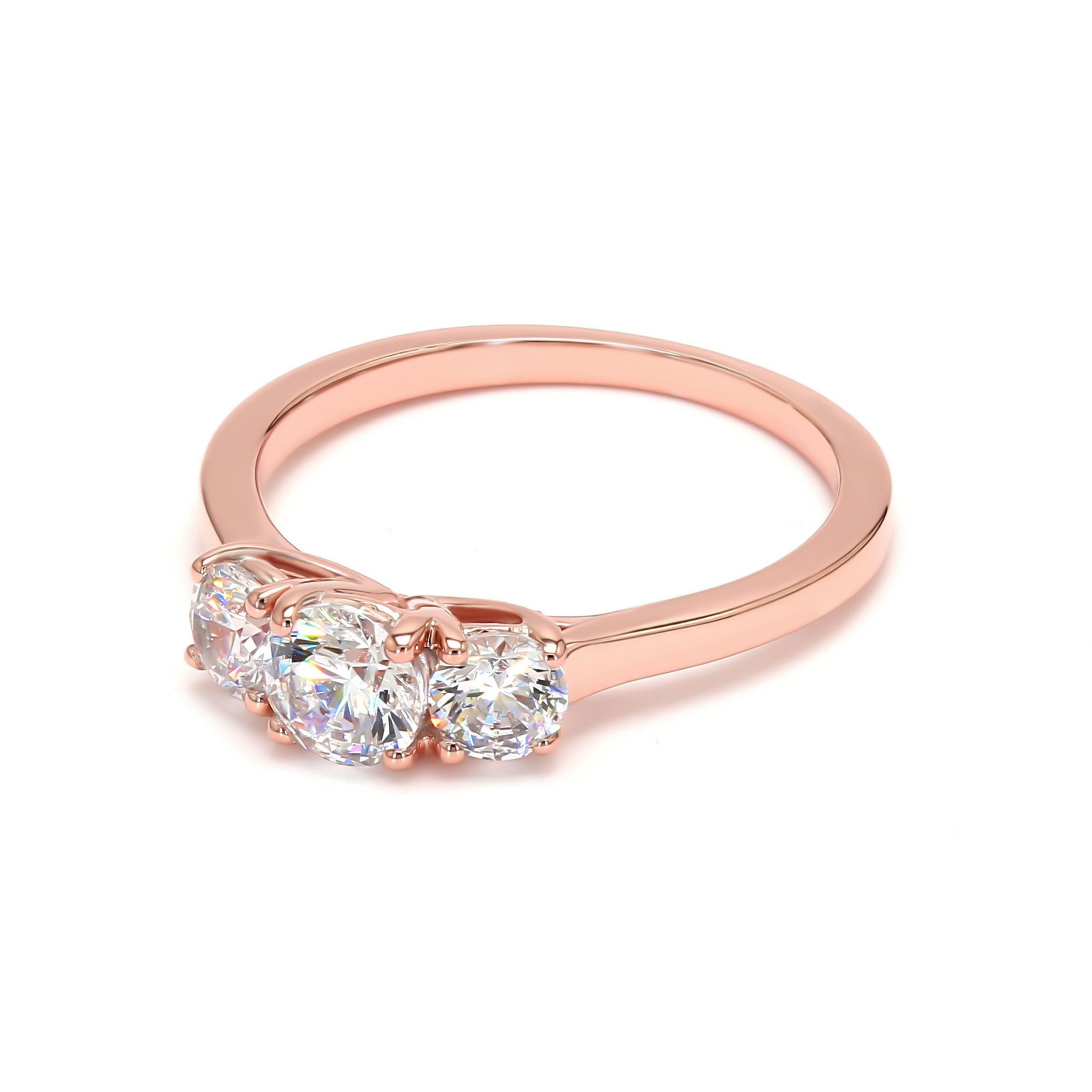 18K Rose Gold Lab Grown Diamond Engagement Ring 1.00 ct R54470-0.50CT