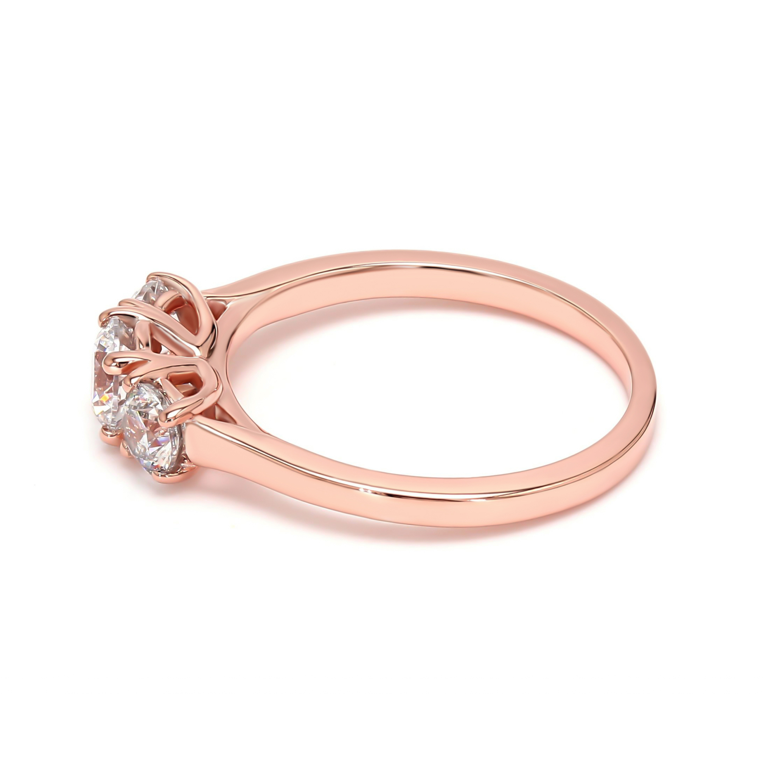 18K Rose Gold Lab Grown Diamond Engagement Ring 1.00 ct R54470-0.50CT