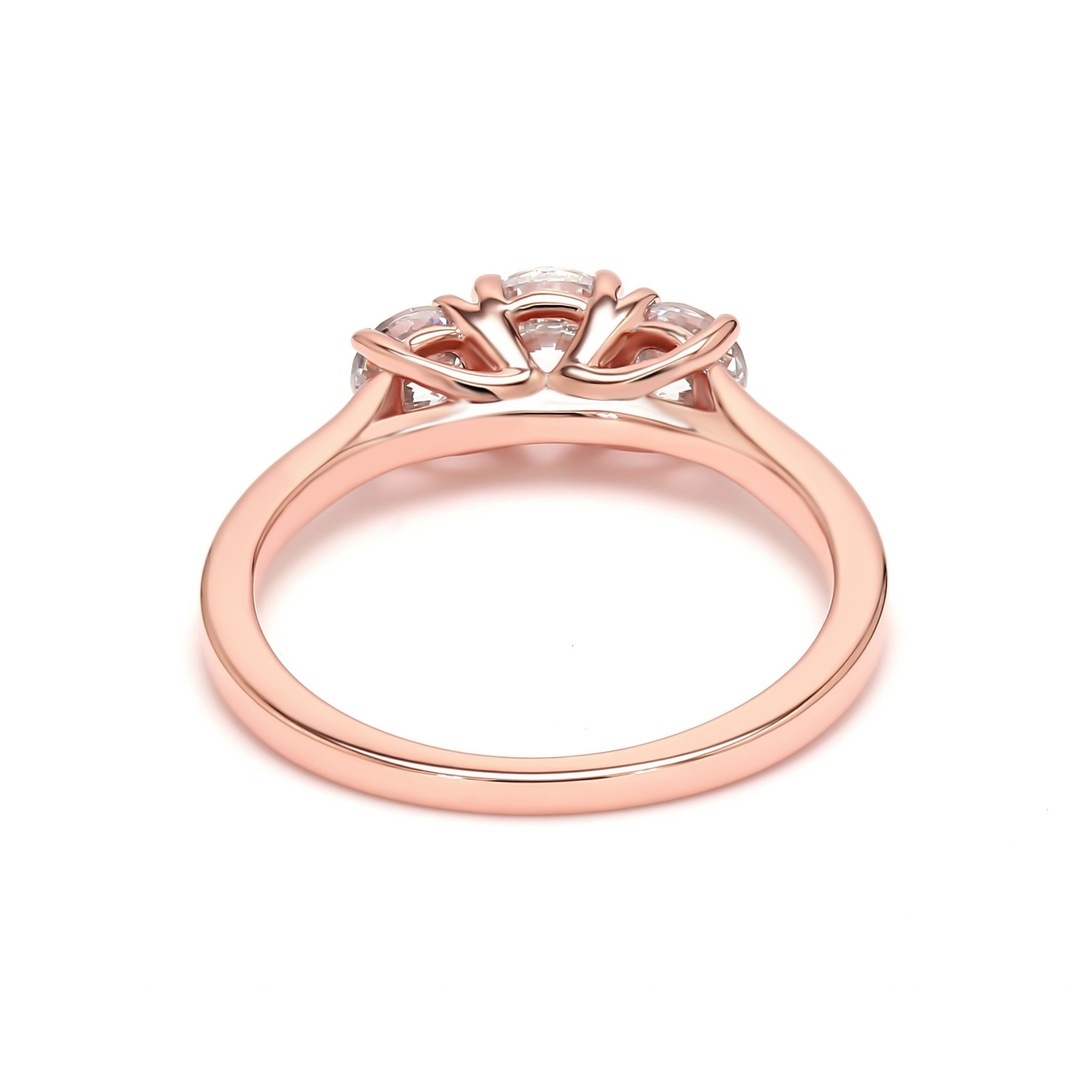18K Rose Gold Lab Grown Diamond Engagement Ring 1.00 ct R54470-0.50CT