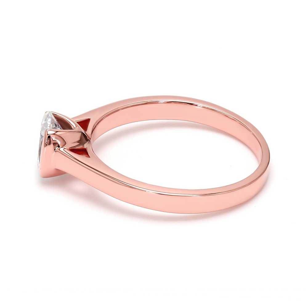 18K Rose Gold Lab Grown Diamond Engagement Ring R54491OV-0.50CT
