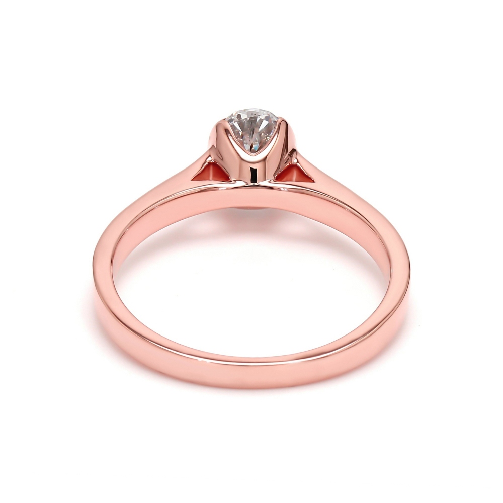 18K Rose Gold Lab Grown Diamond Engagement Ring R54491OV-0.50CT