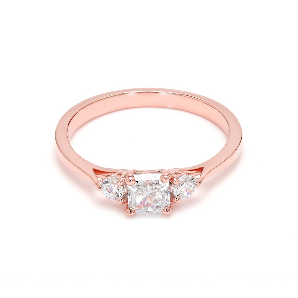 18K Rose Gold Lab Grown Diamond Engagement Ring 0.70 ctw R54526ASS-0.50CT