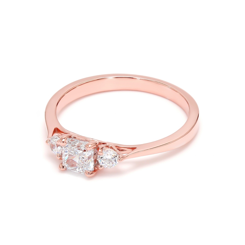 18K Rose Gold Lab Grown Diamond Engagement Ring 0.70 ctw R54526ASS-0.50CT