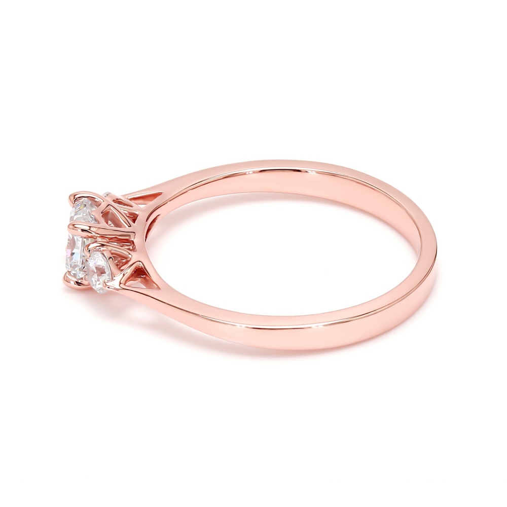 18K Rose Gold Lab Grown Diamond Engagement Ring 0.70 ctw R54526ASS-0.50CT