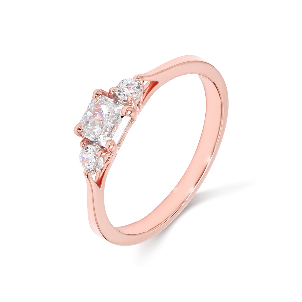 18K Rose Gold Lab Grown Diamond Engagement Ring 0.70 ctw R54526ASS-0.50CT
