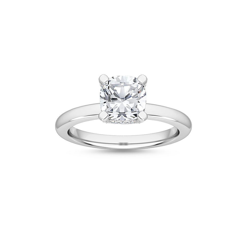 18K White Gold Lab Grown Diamond Engagement Ring 1.14 ctw R55039SCU-1HH