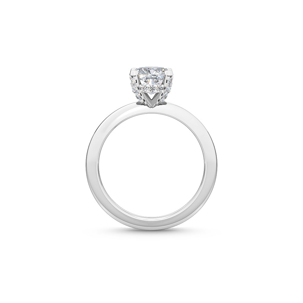 18K White Gold Lab Grown Diamond Engagement Ring 1.14 ctw R55039SCU-1HH