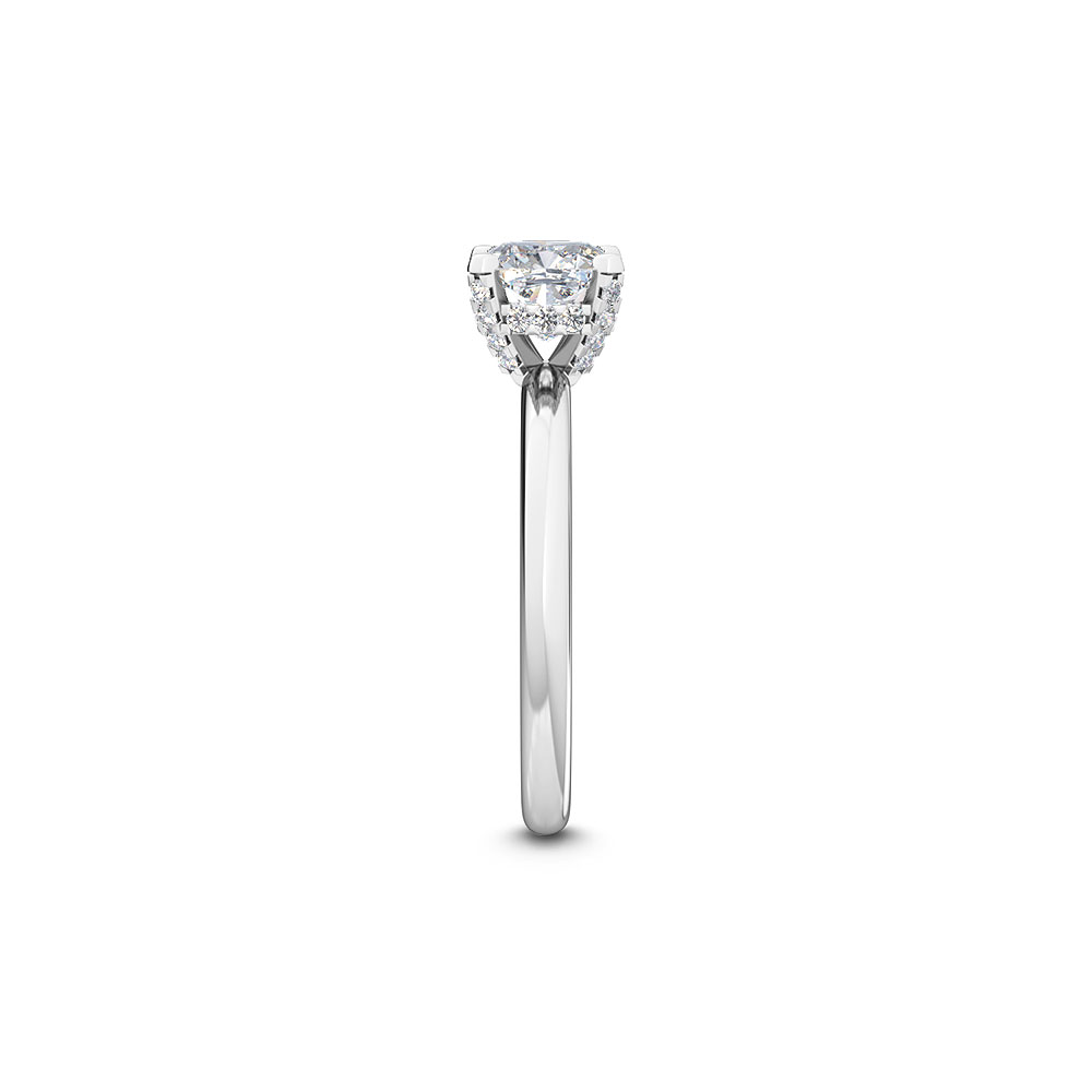 18K White Gold Lab Grown Diamond Engagement Ring 1.14 ctw R55039SCU-1HH