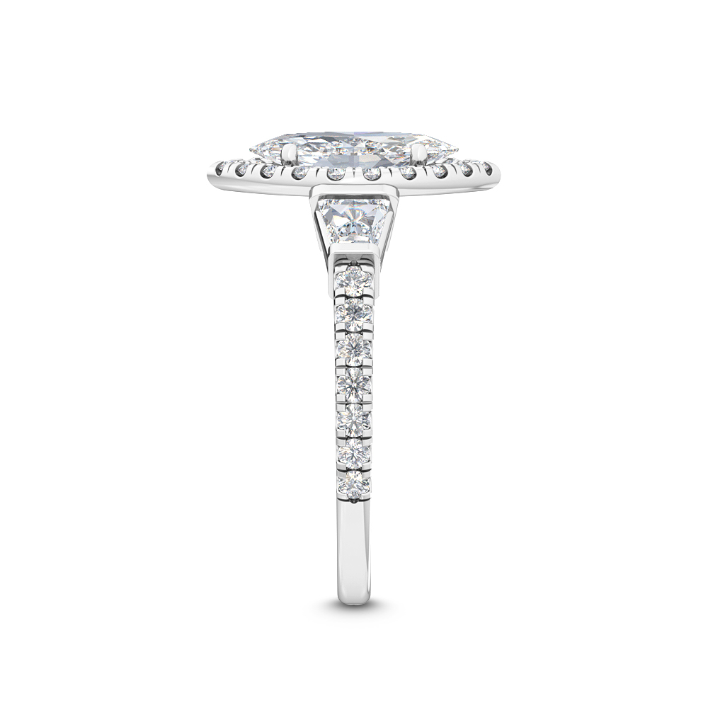 18K White Gold Lab Grown Diamond Engagement Ring 2 ctw R55519MQ