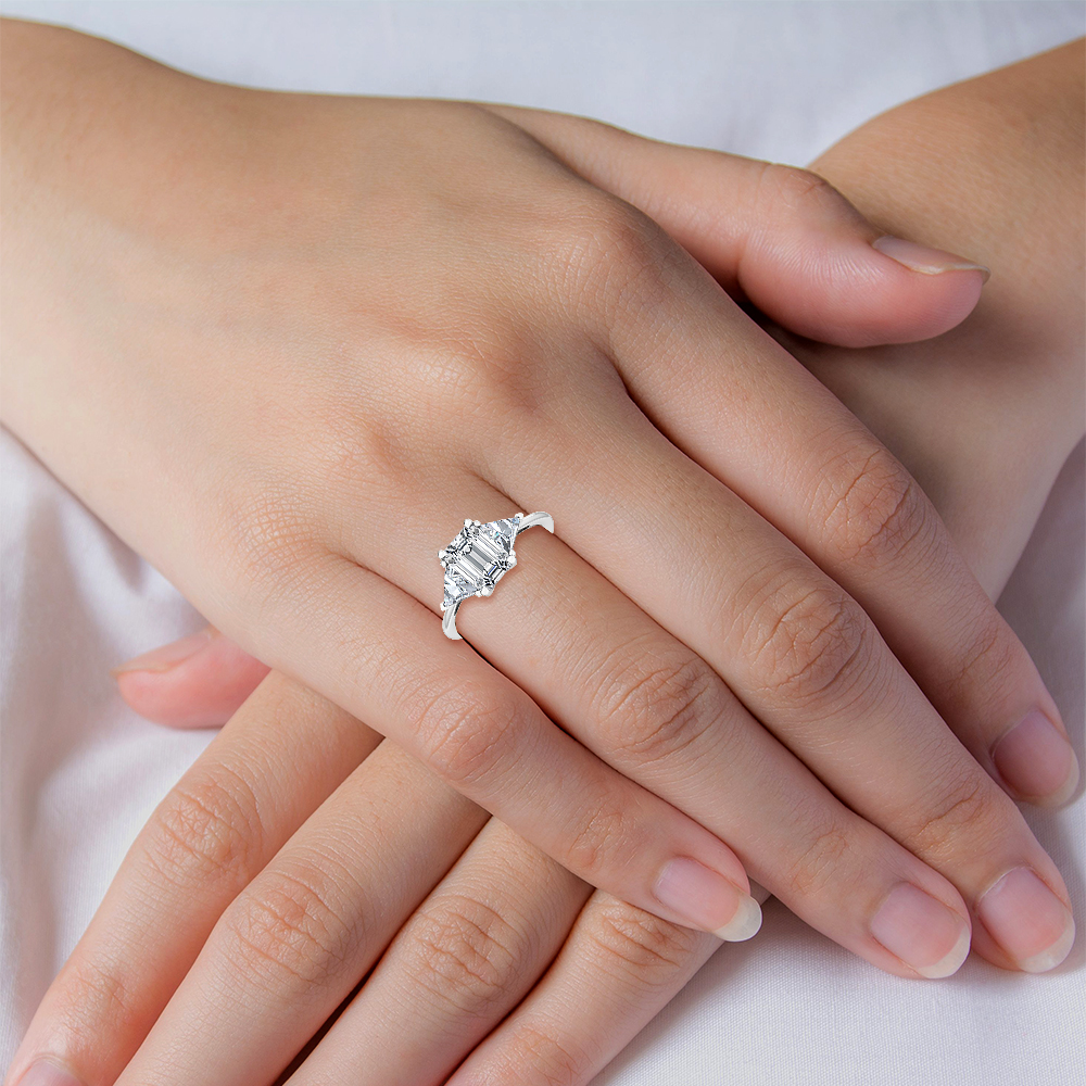 18K White Gold Lab Grown Diamond Engagement Ring 2.46 ctw R55980RDT-1.50CT