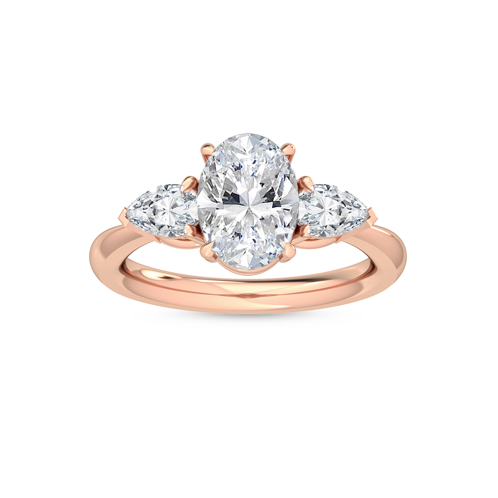 18K Rose Gold Lab Grown Diamond Engagement Ring 2.68 ctw R56285OV-2