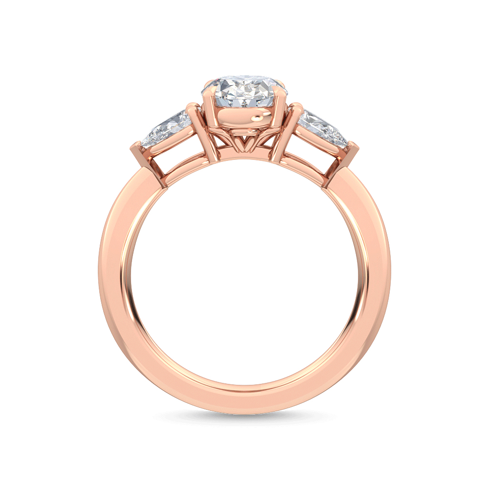 18K Rose Gold Lab Grown Diamond Engagement Ring 2.68 ctw R56285OV-2
