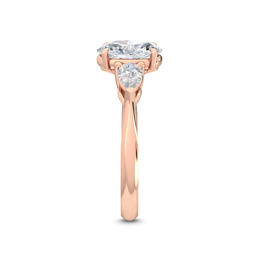 18K Rose Gold Lab Grown Diamond Engagement Ring 2.68 ctw R56285OV-2