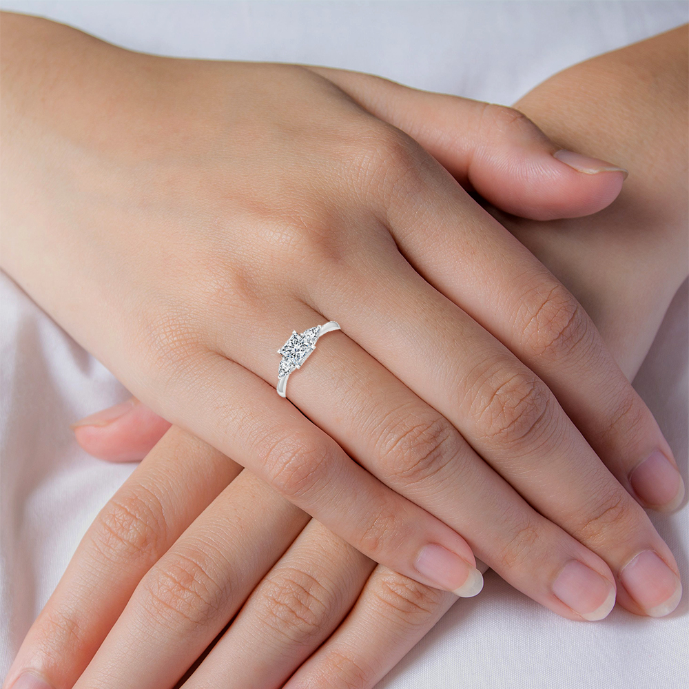 18K White Gold Lab Grown Diamond Engagement Ring 1.34 ctw R56285PRI
